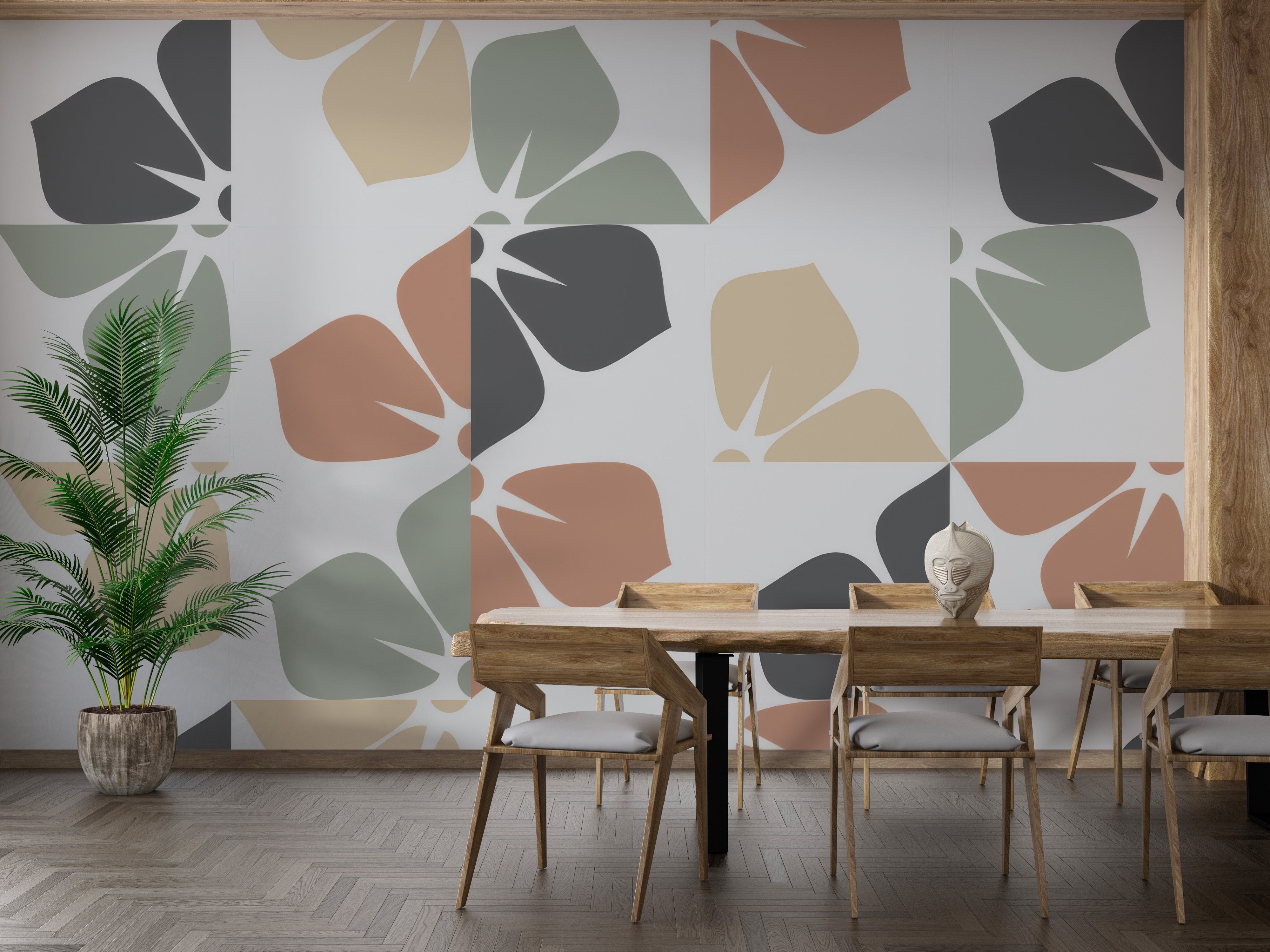 Vintage Foliage Wall Mural with classic design