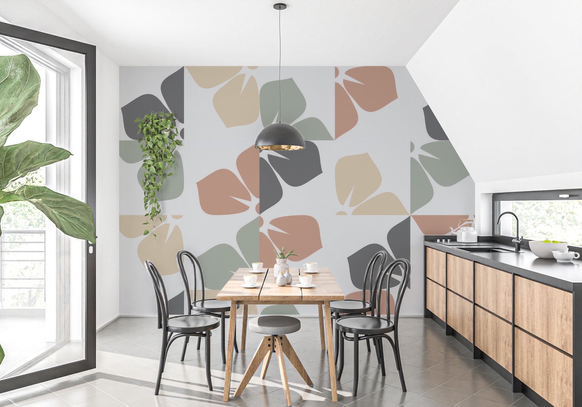 Timeless Vintage Foliage Wall Mural style