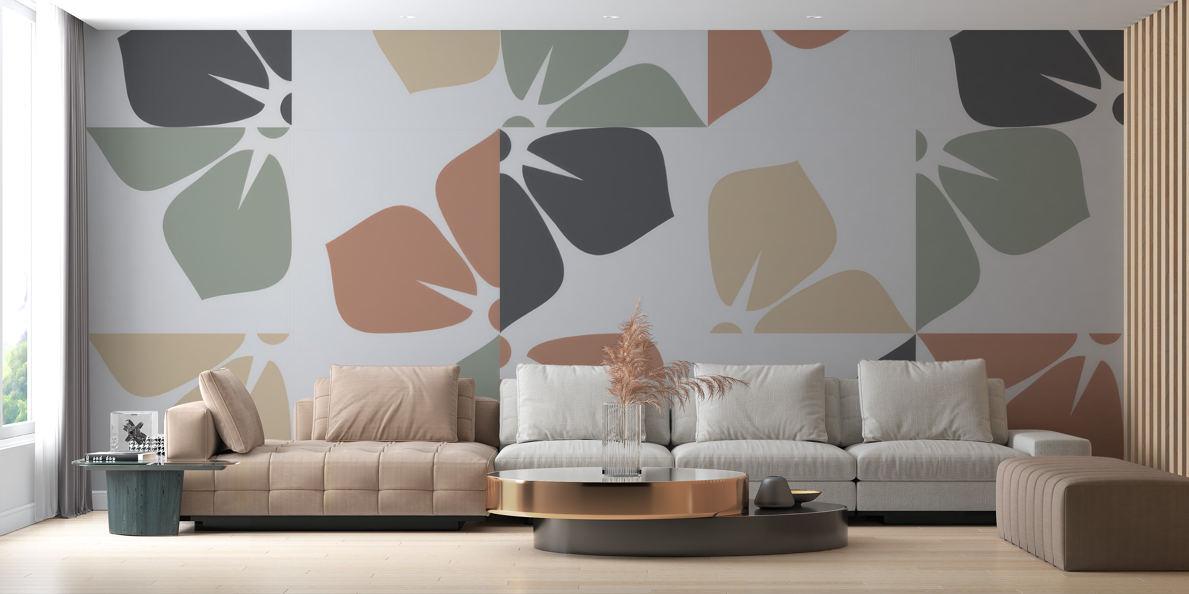 Rustic Vintage Foliage Wall Mural for decor