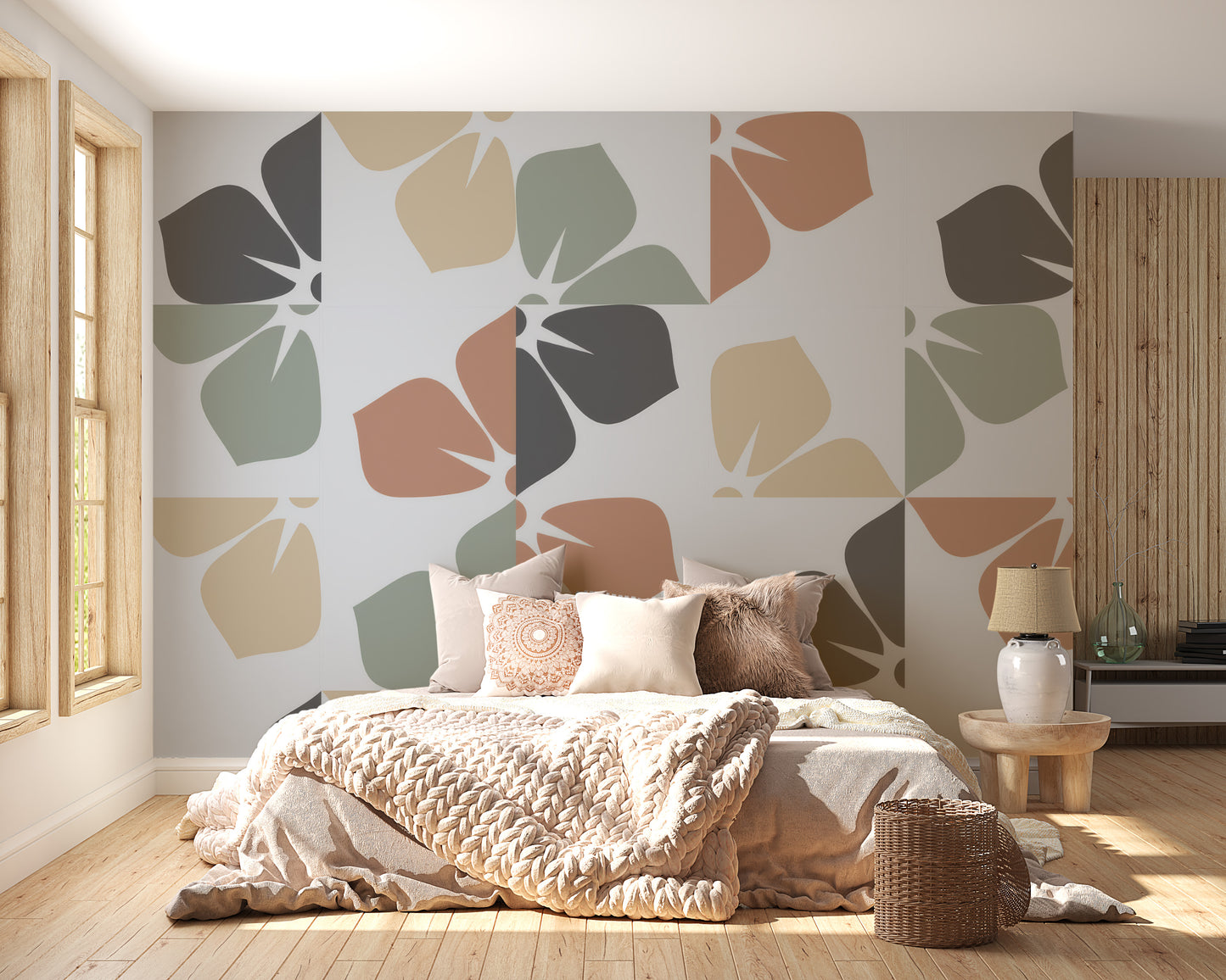 Natural Vintage Foliage Wall Mural design