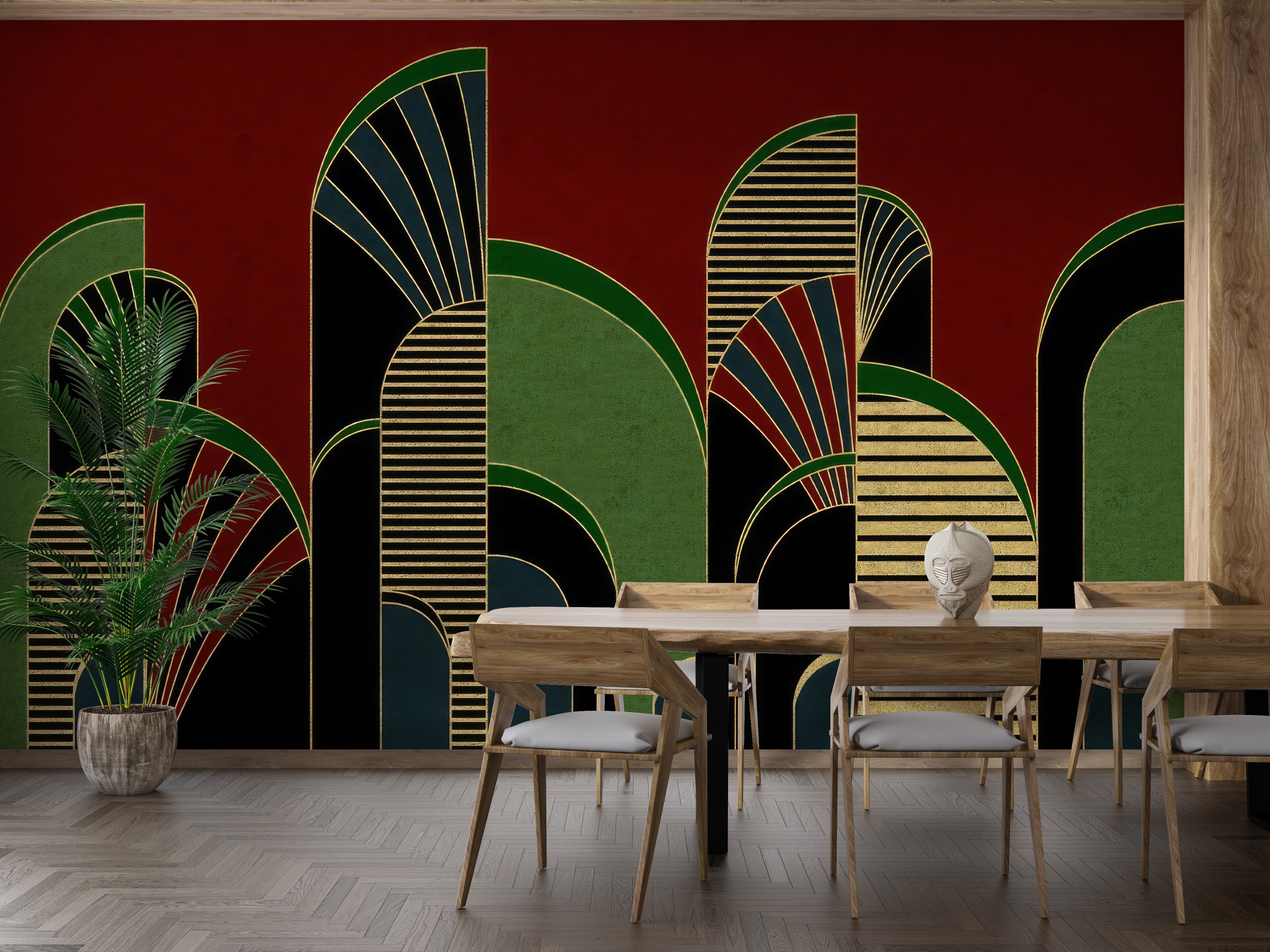 Vintage Deco Archway Wallpaper Mural for bold decor