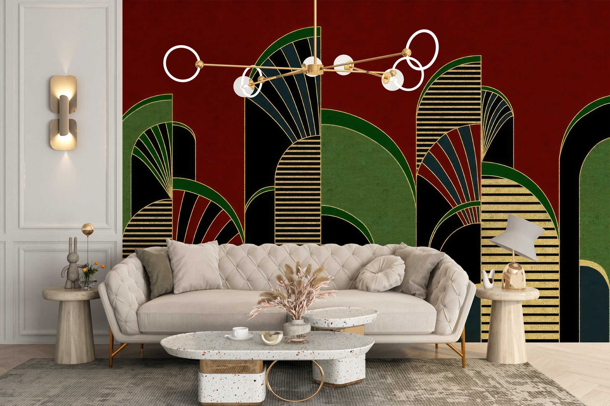 Vintage Deco Archway Wallpaper Mural with timeless style