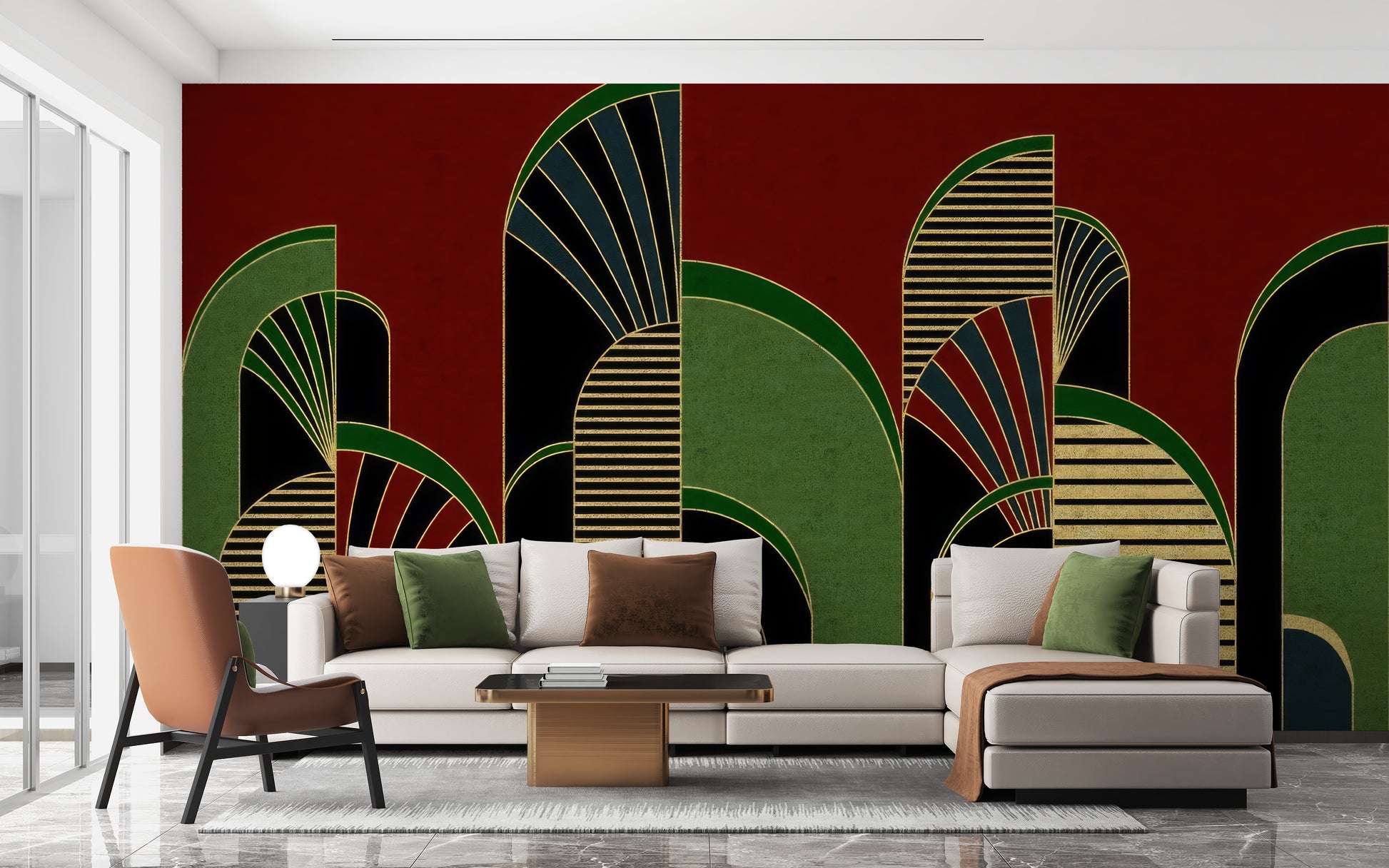 Vintage Deco Archway Wallpaper Mural for creative walls