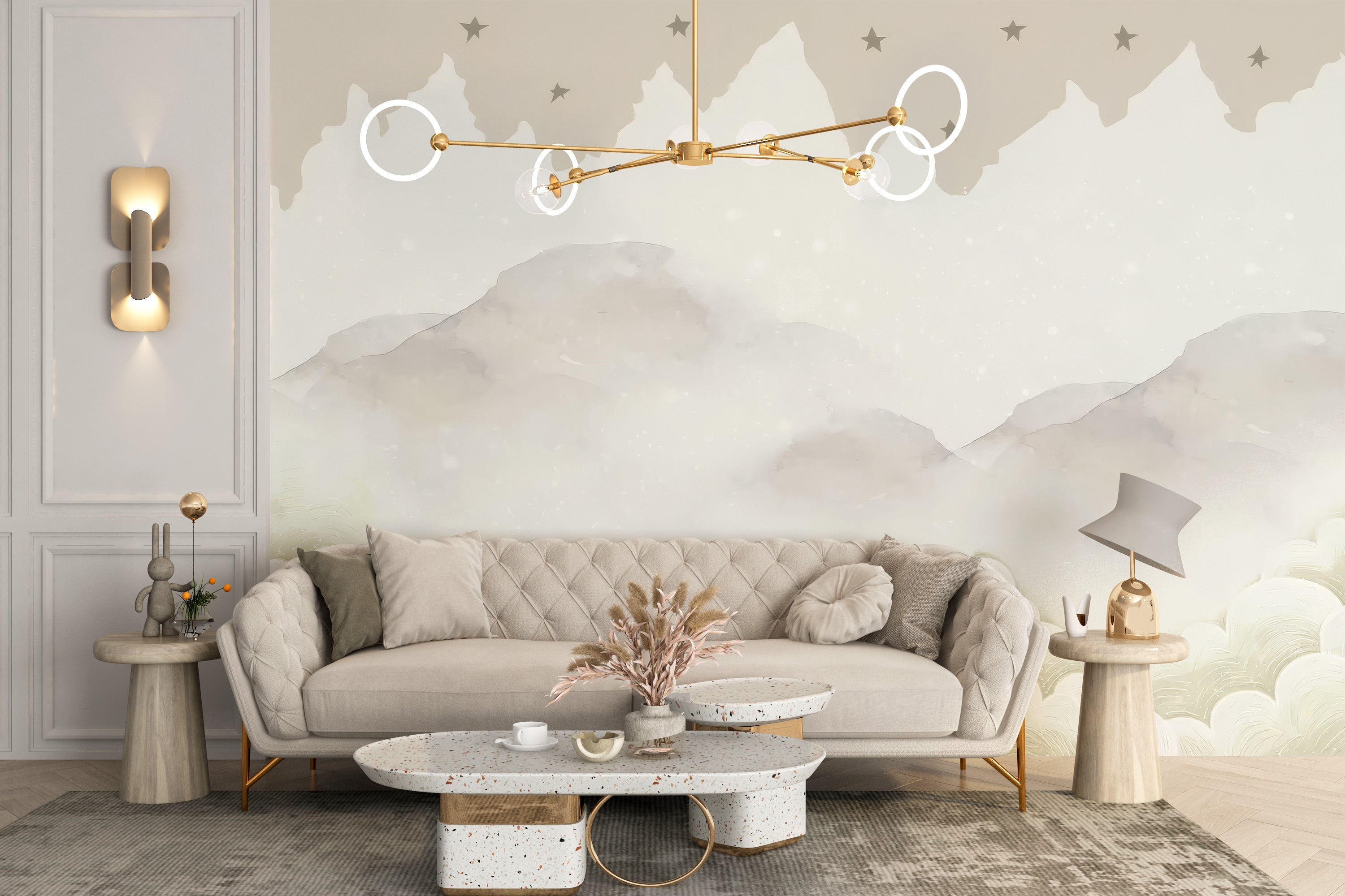 Starry Skies Wallpaper Mural for a fun design