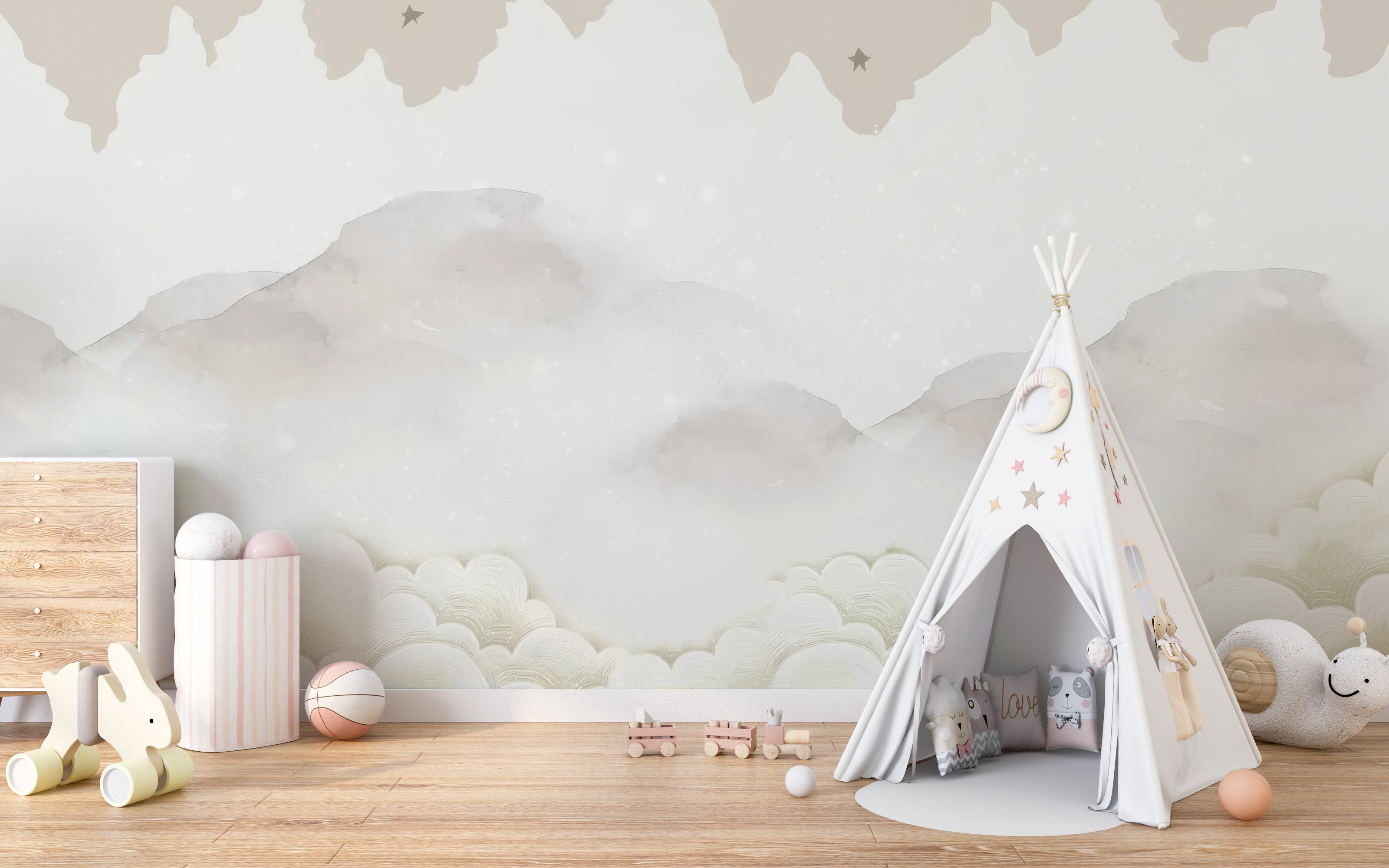 Starry Skies Wallpaper Mural for little dreamers