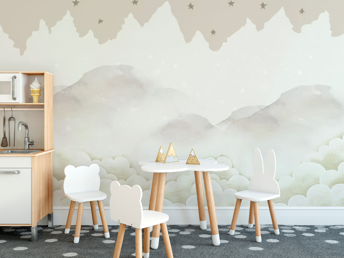 Starry Skies Wallpaper Mural for kids' rooms