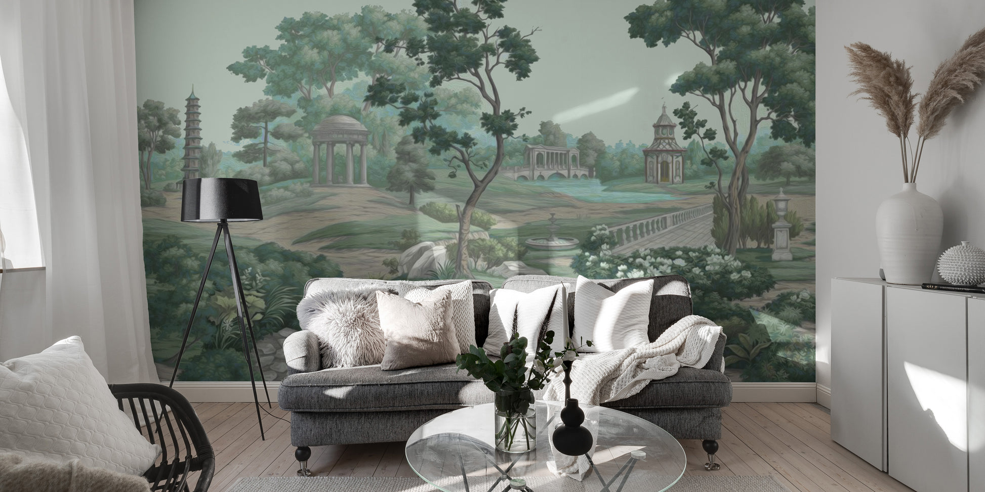 Serene Garden Wall Mural for a nature-inspired feel