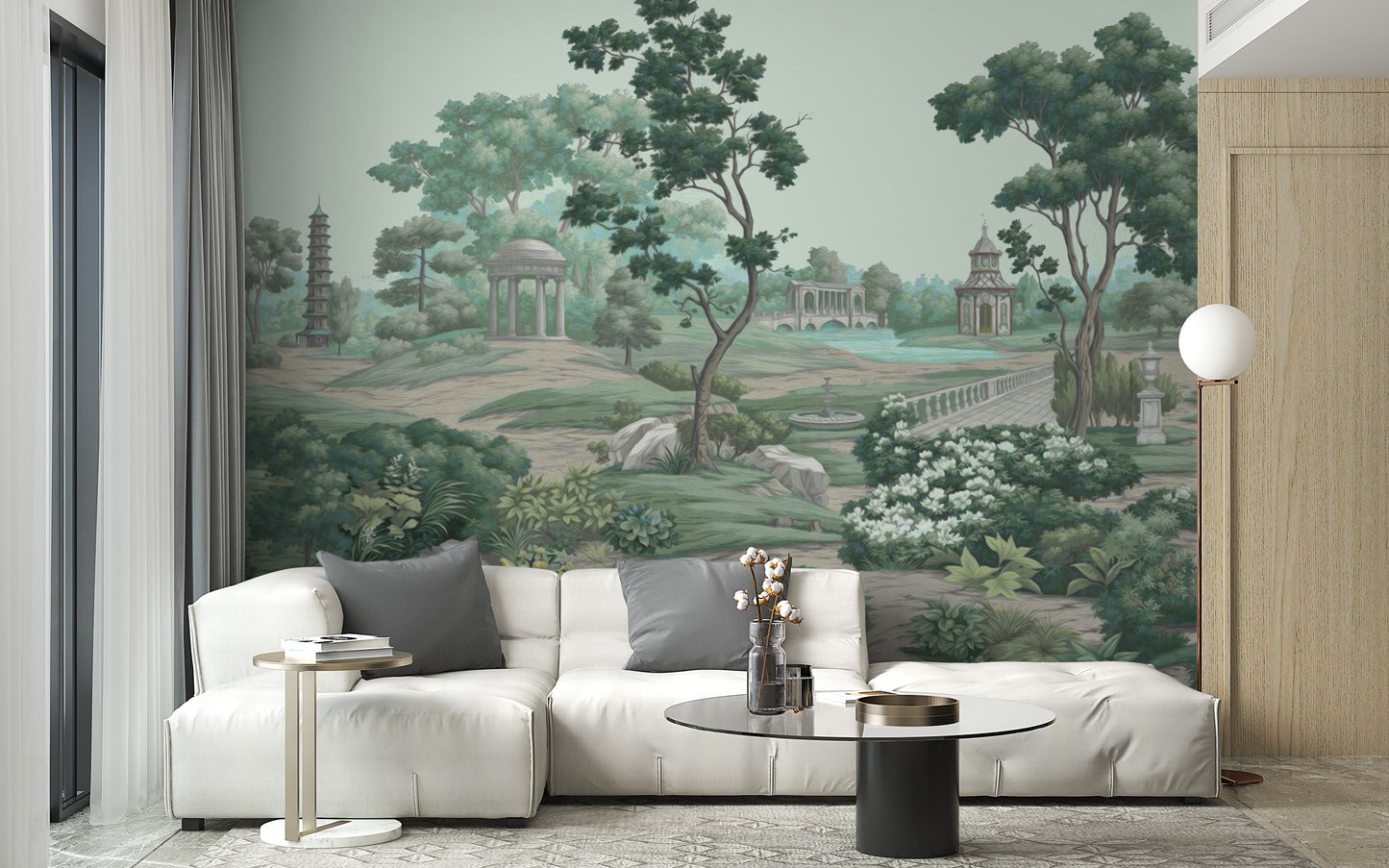 Serene Garden Wall Mural for a relaxing vibe