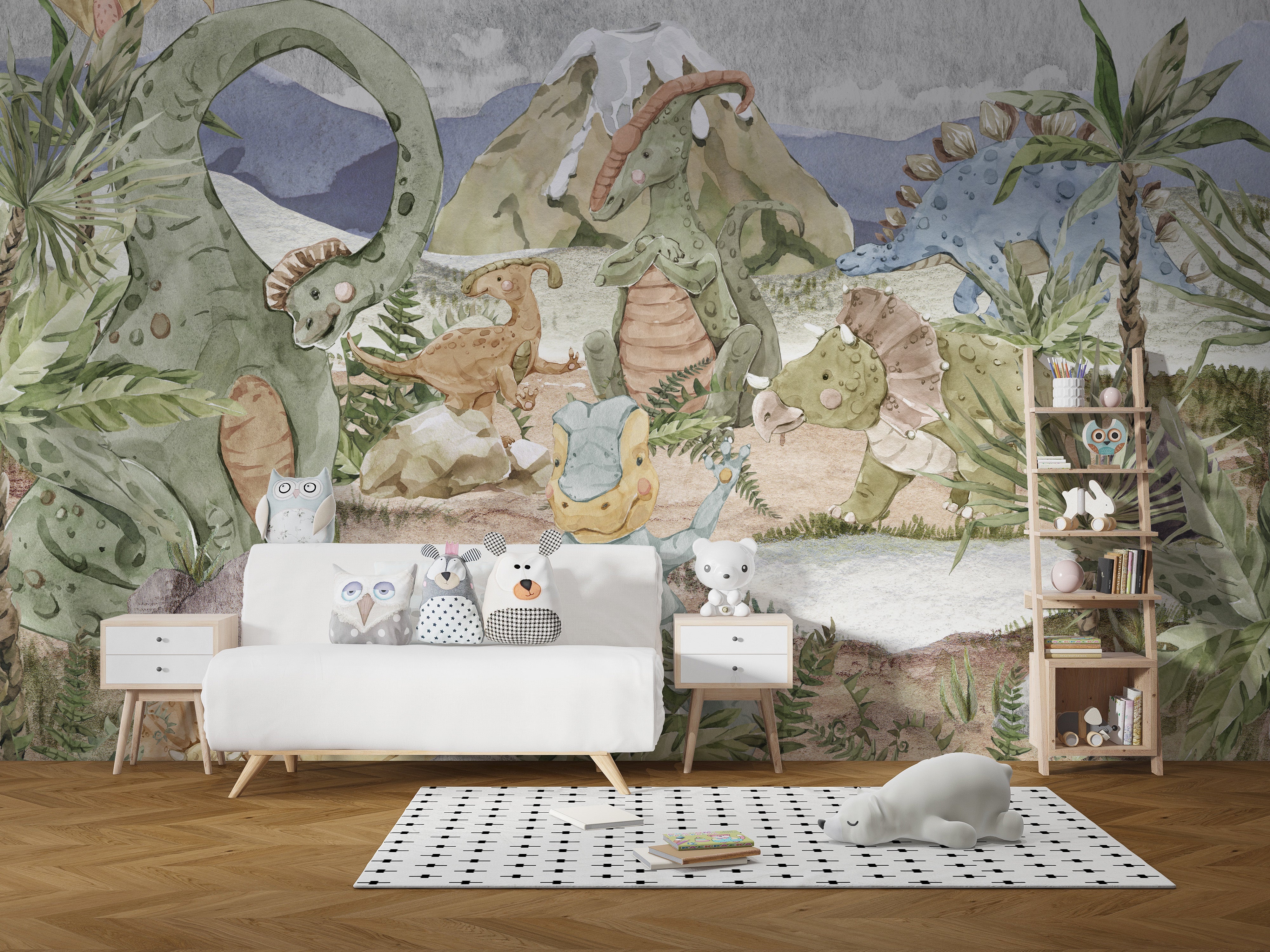 Dino Valley Adventure Wallpaper Mural for adventurous walls