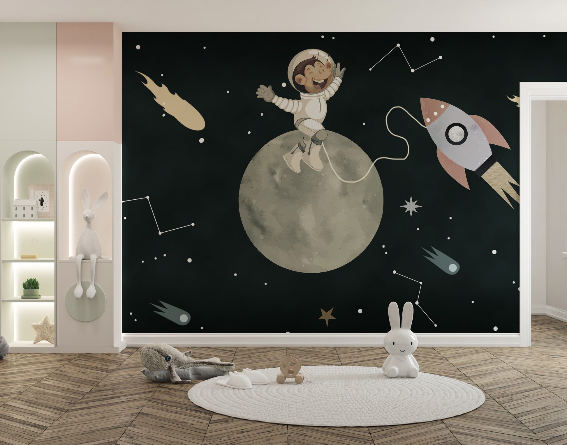 Space Rover Dog Wallpaper Mural for an adventurous look