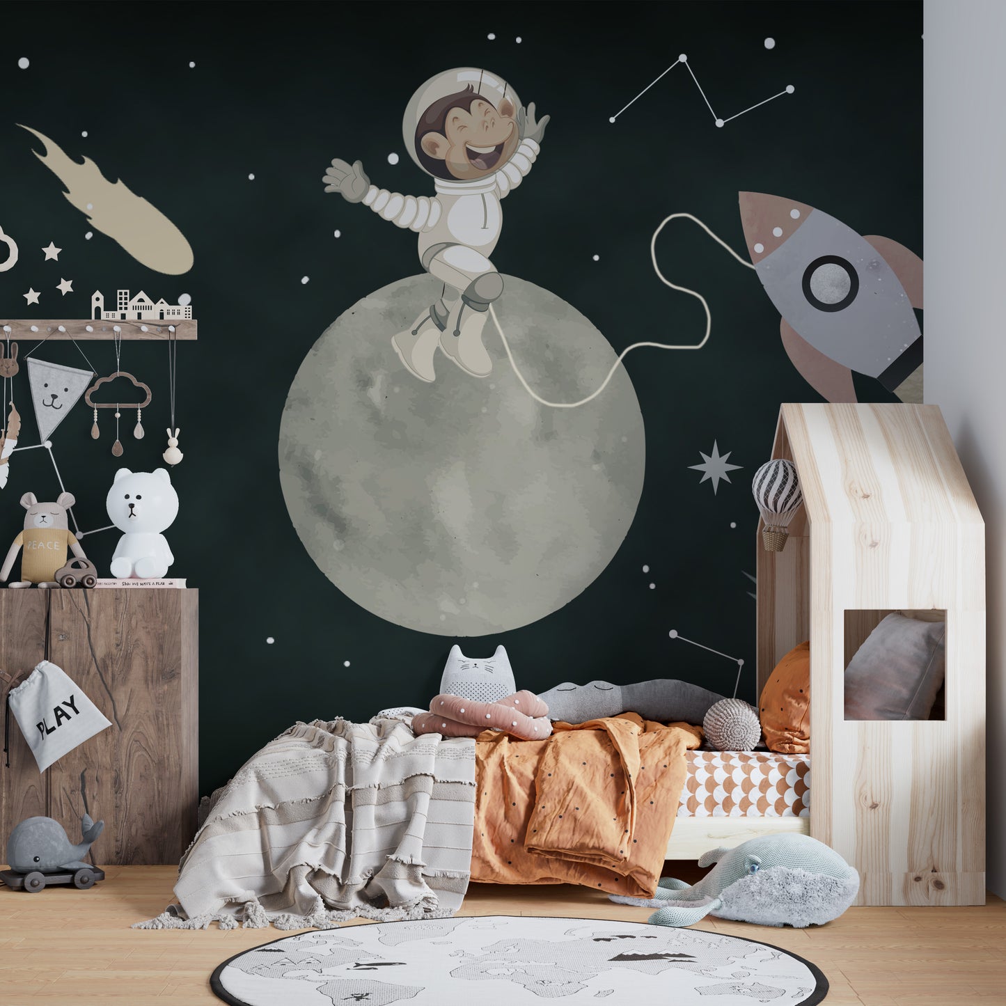 Space Rover Dog Wallpaper Mural for an out-of-this-world feel