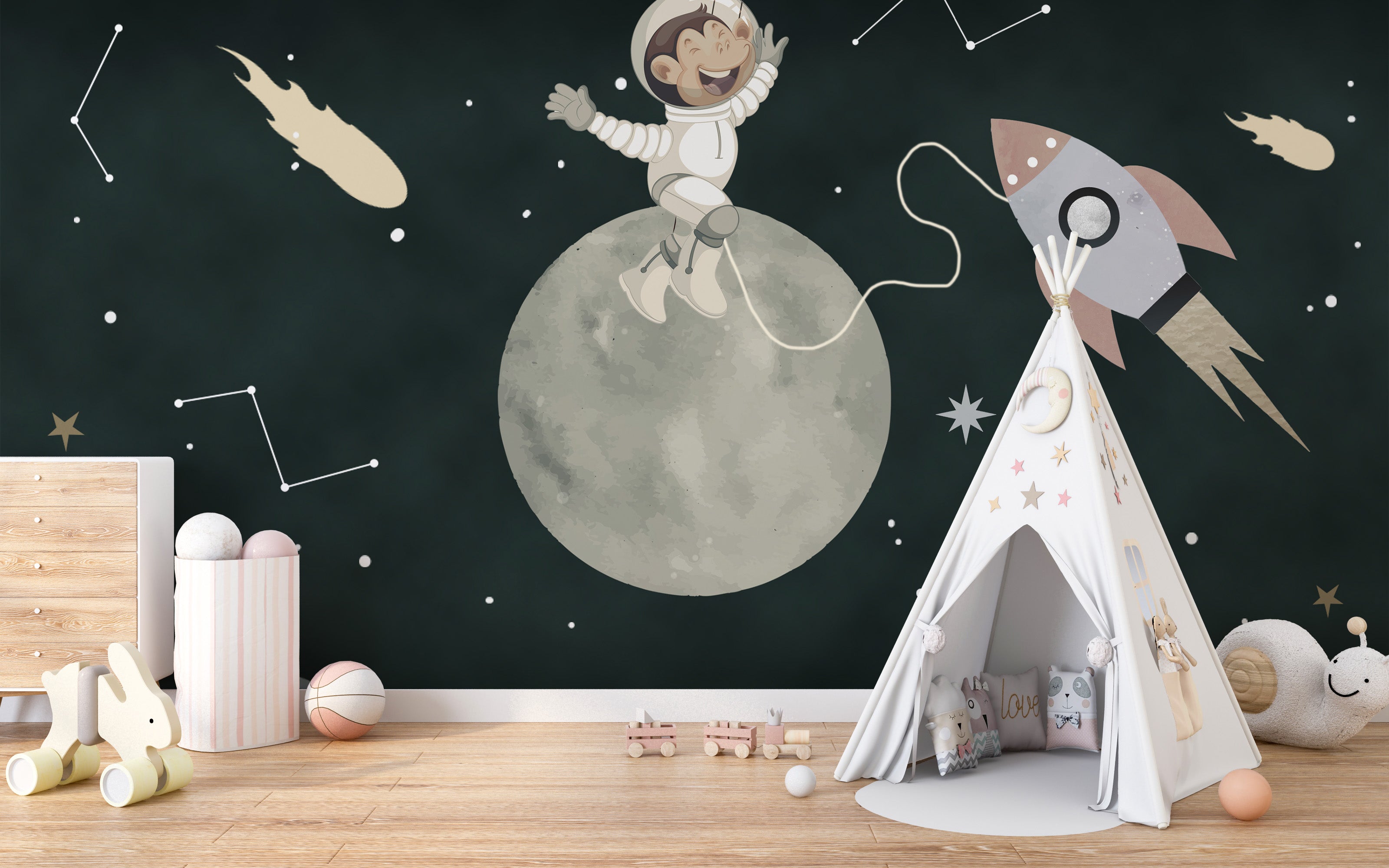 Space Rover Dog Wallpaper Mural for a fun design