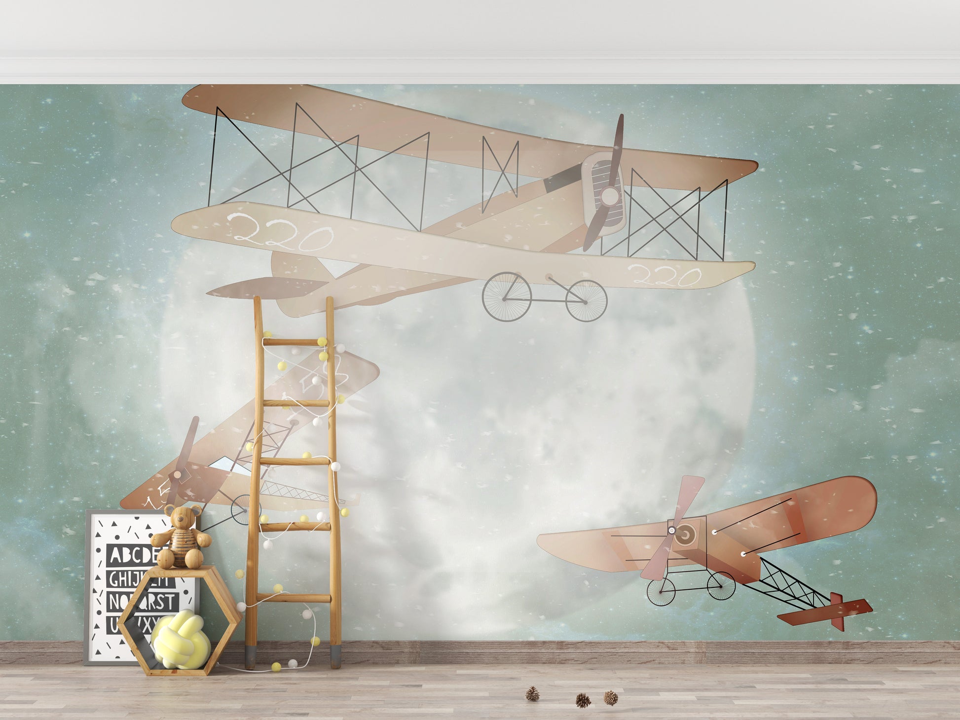 Vintage Airplanes Wallpaper Mural for an adventurous look