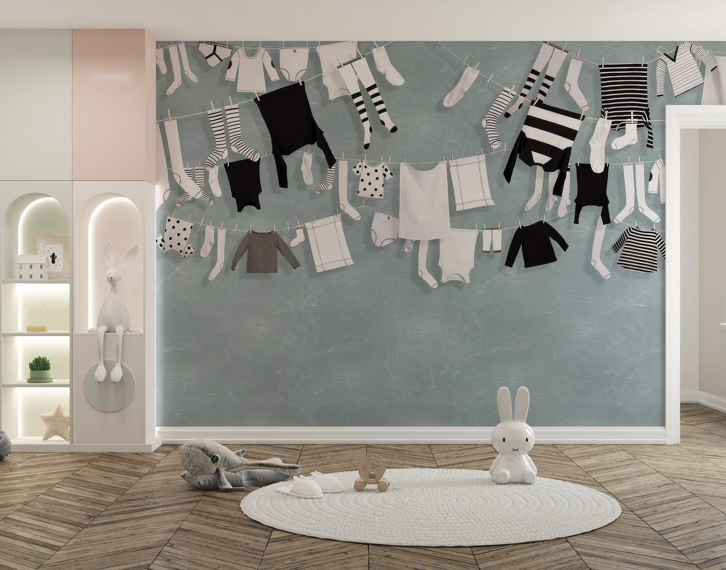 Wall Mural Aesthetic Baby Clothing for Kids