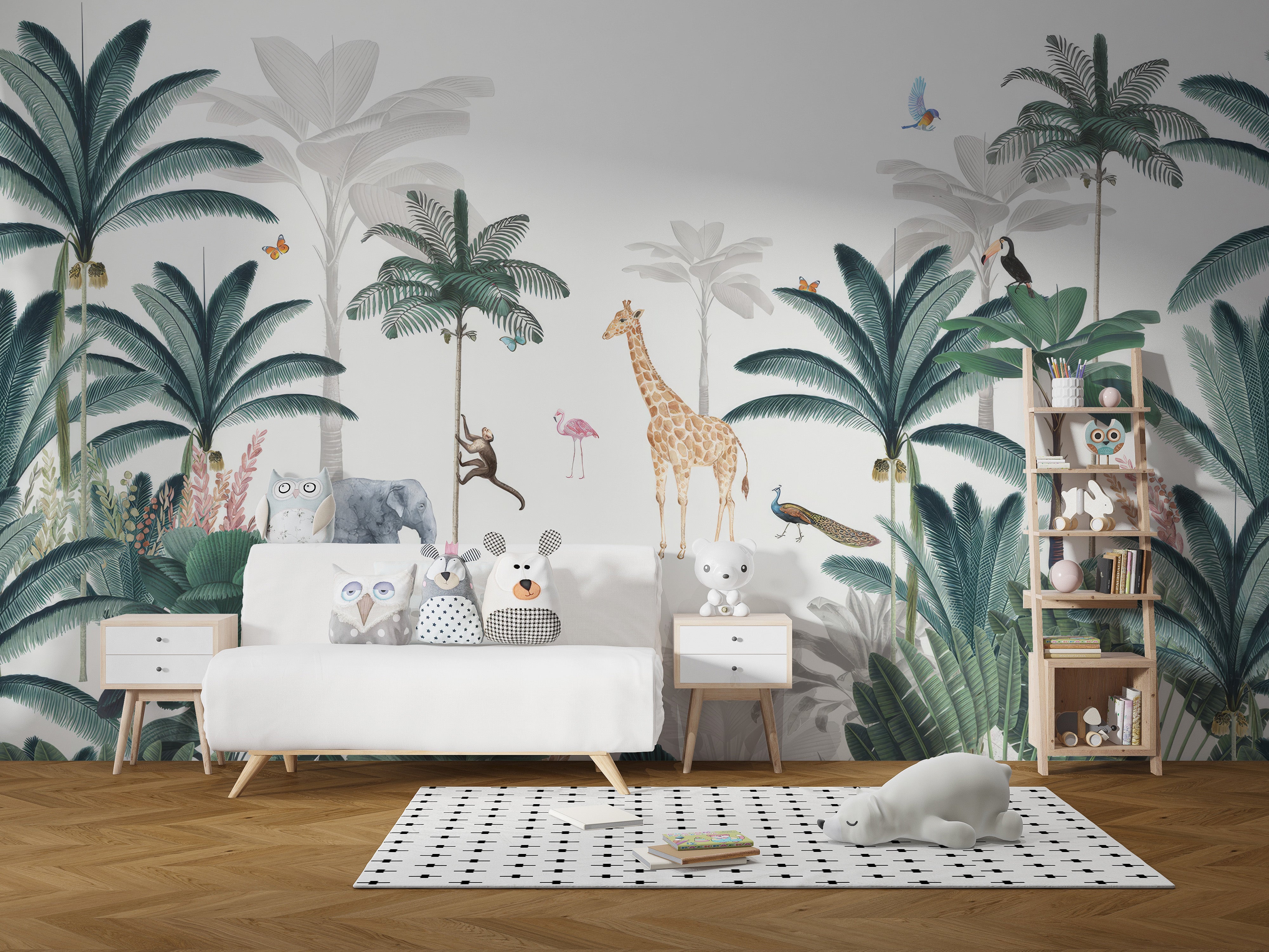 Forest Animals Lush Wallpaper Mural