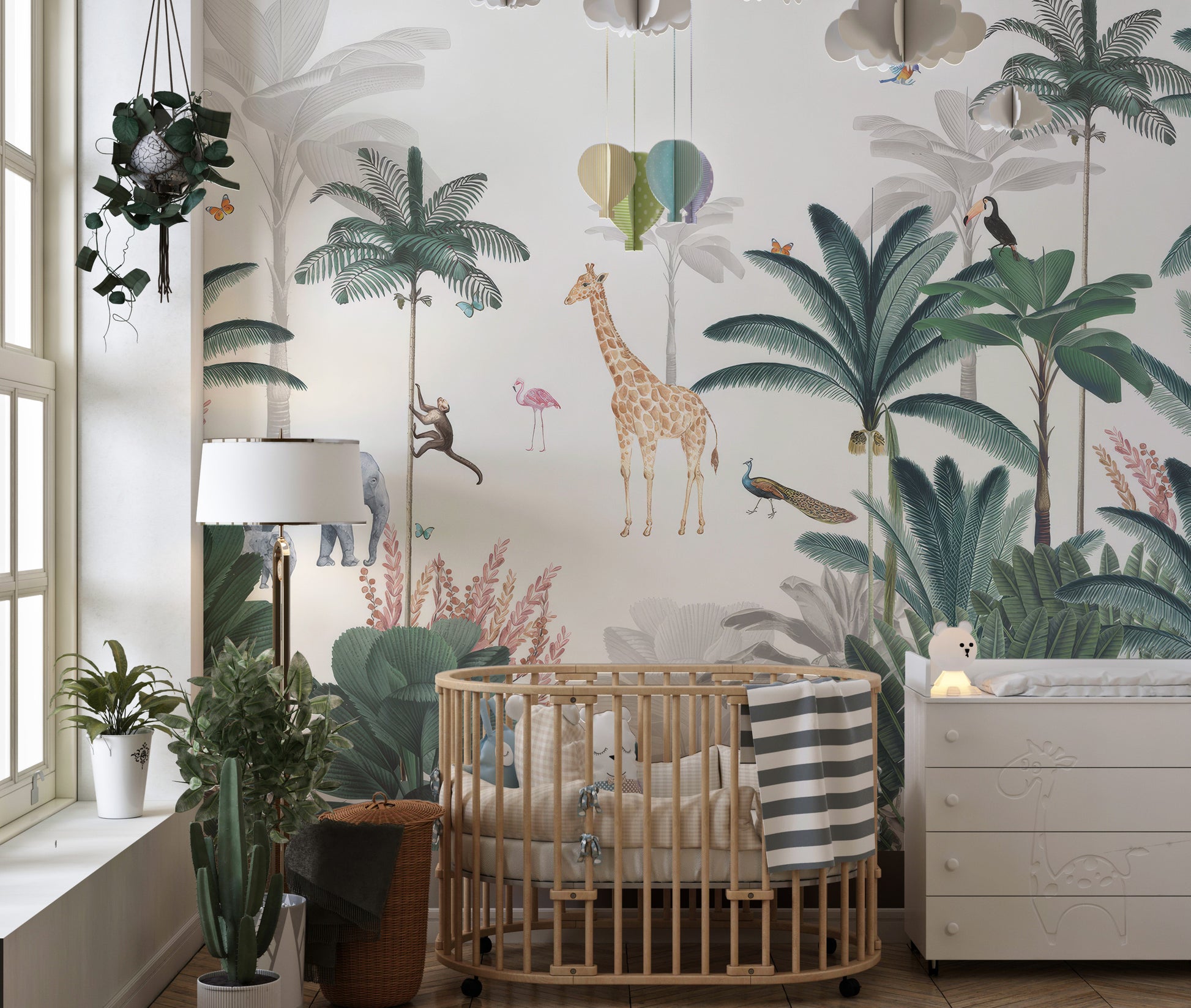 Lush Forest Animal Wallpaper Mural