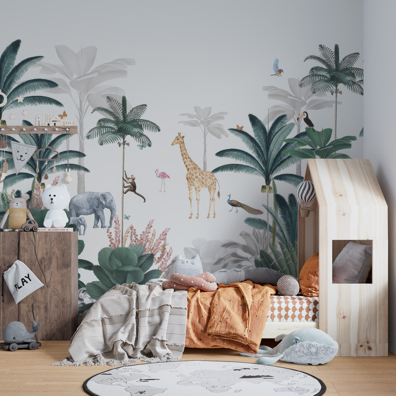 Lush Forest Animals Wallpaper Mural