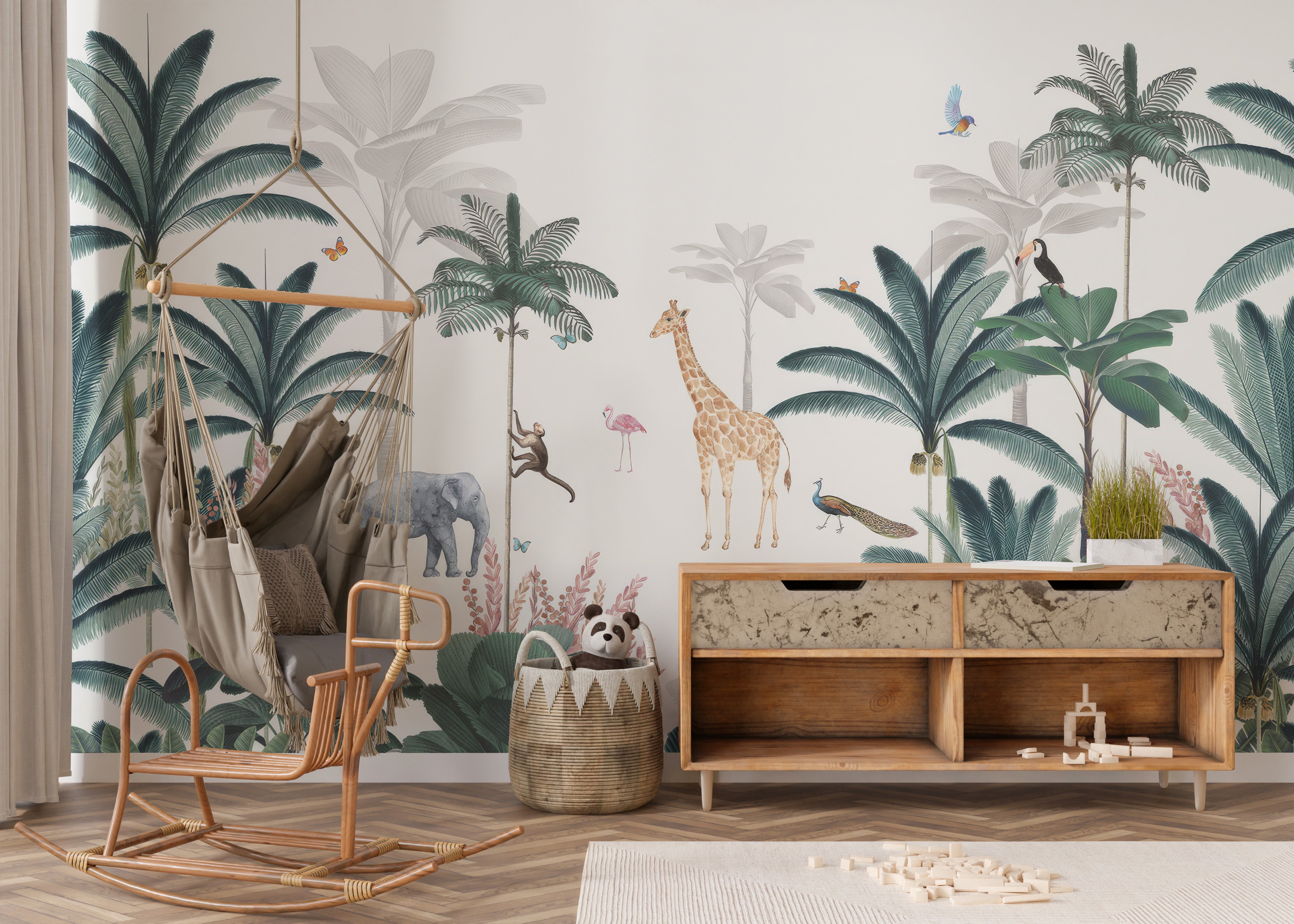 Wallpaper Mural Lush Forest Animals