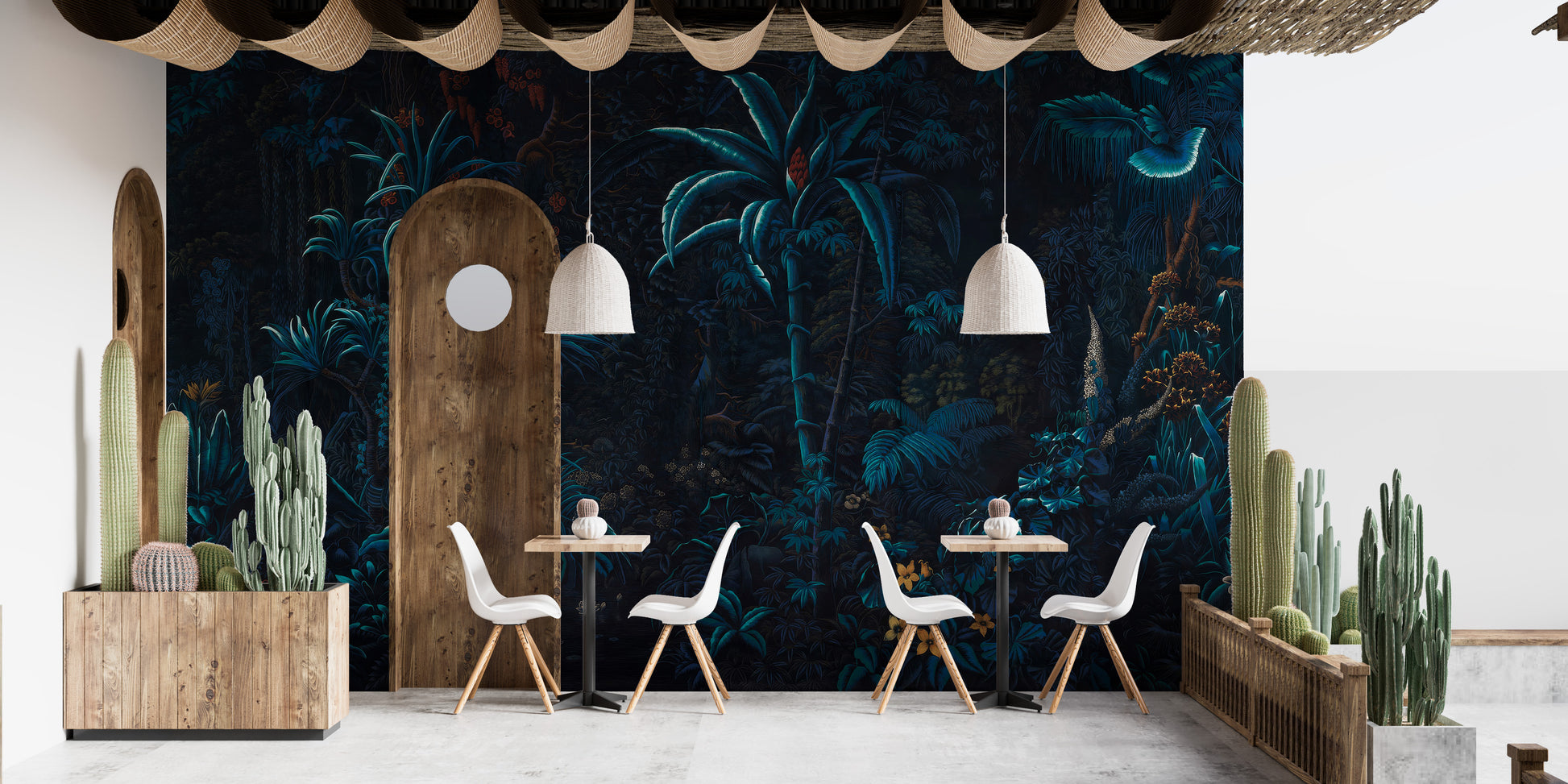 Wallpaper Mural Tropical Night Glow