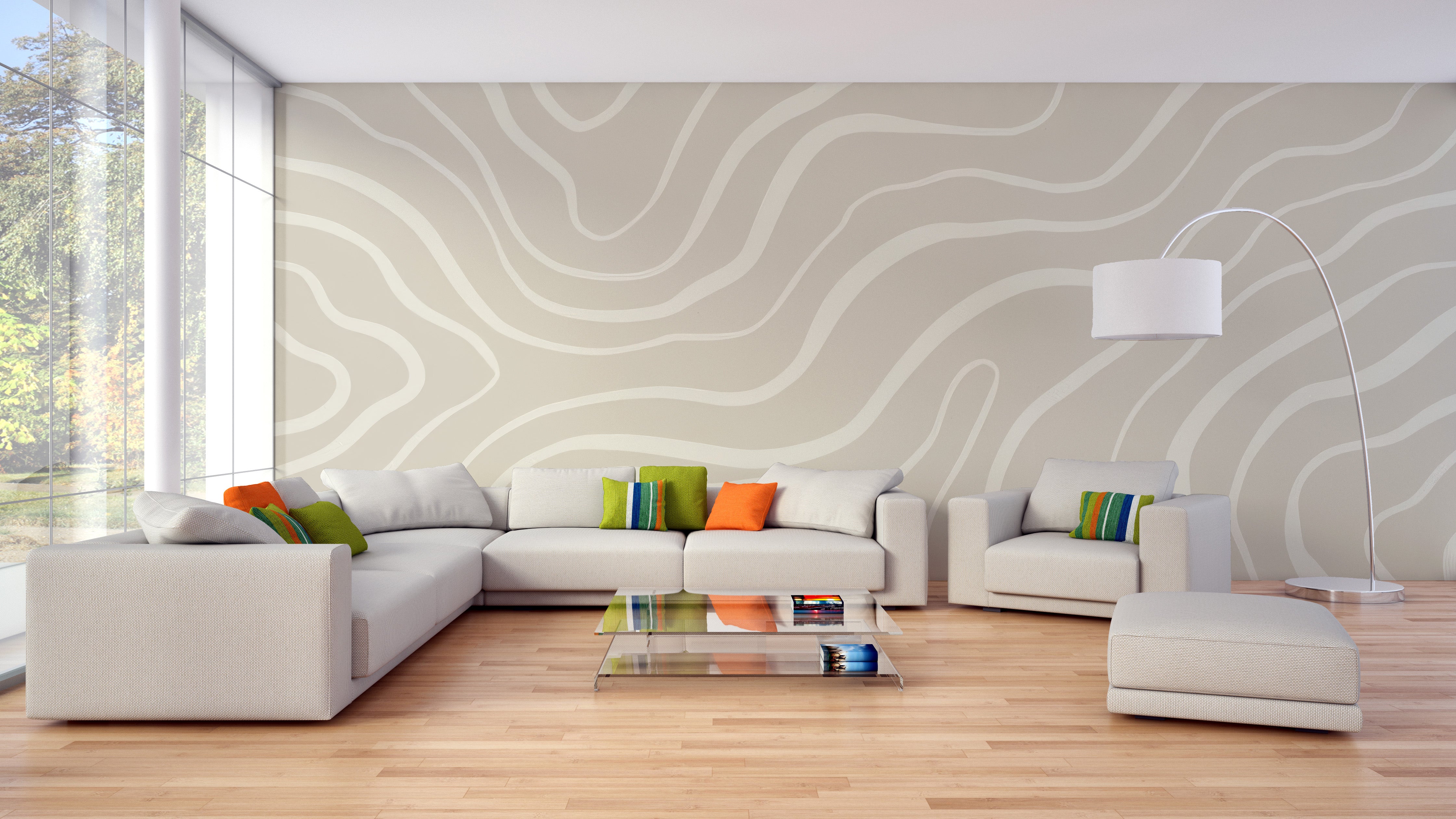 Soothing Waves Wallpaper Mural for a serene touch