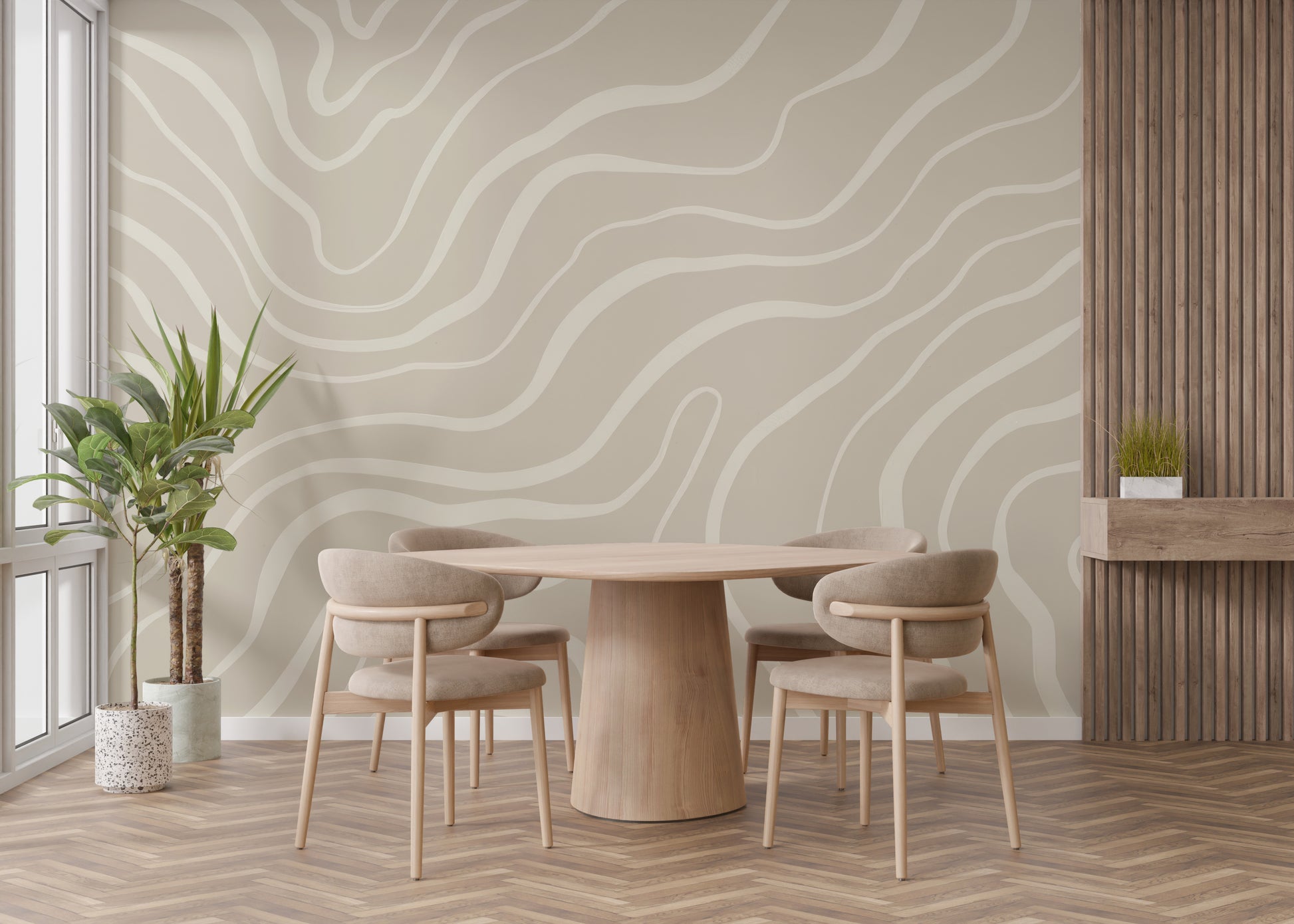 Soothing Waves Wallpaper Mural for a smooth look