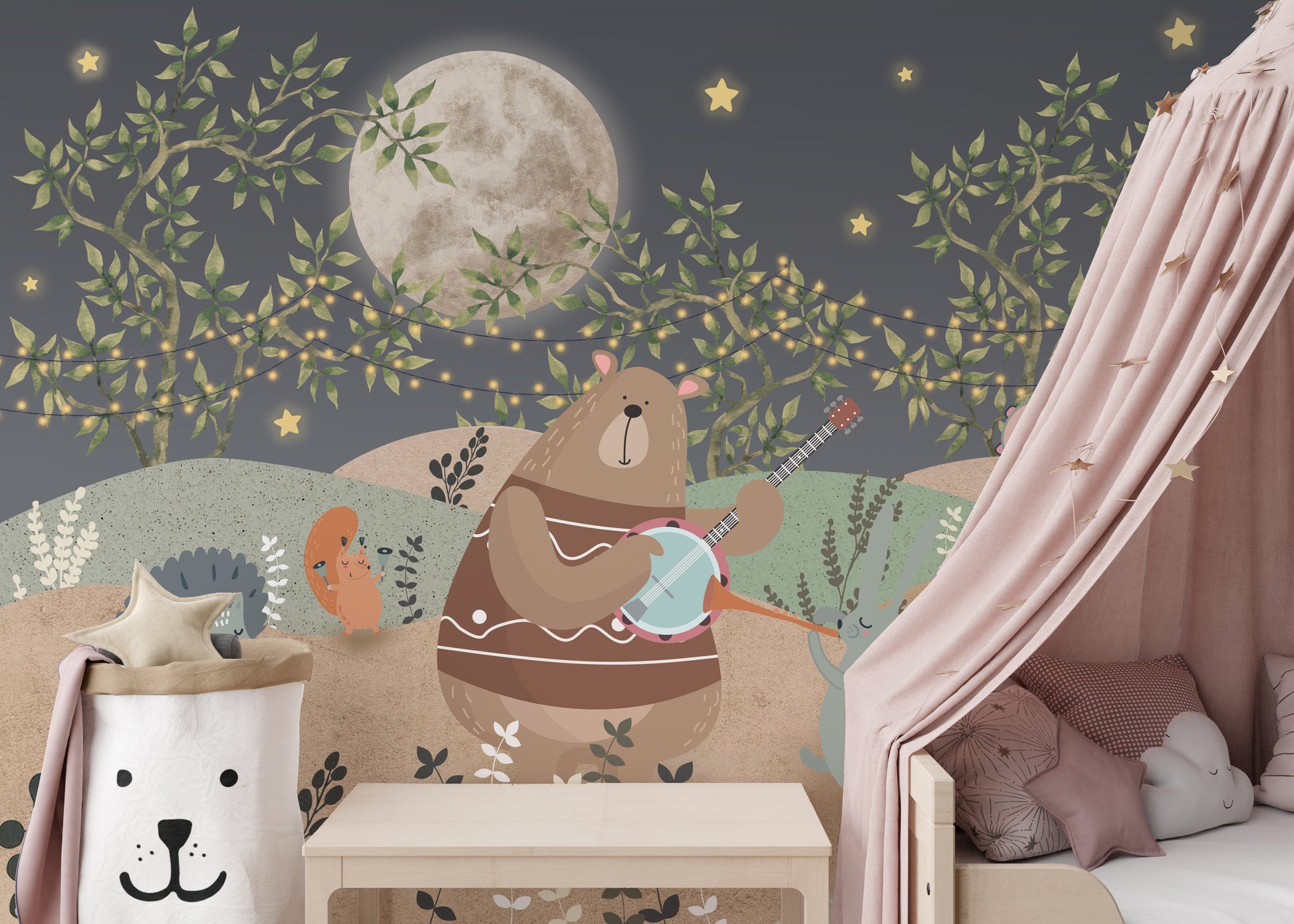 Midnight Melody Animals Wallpaper Mural to add charm