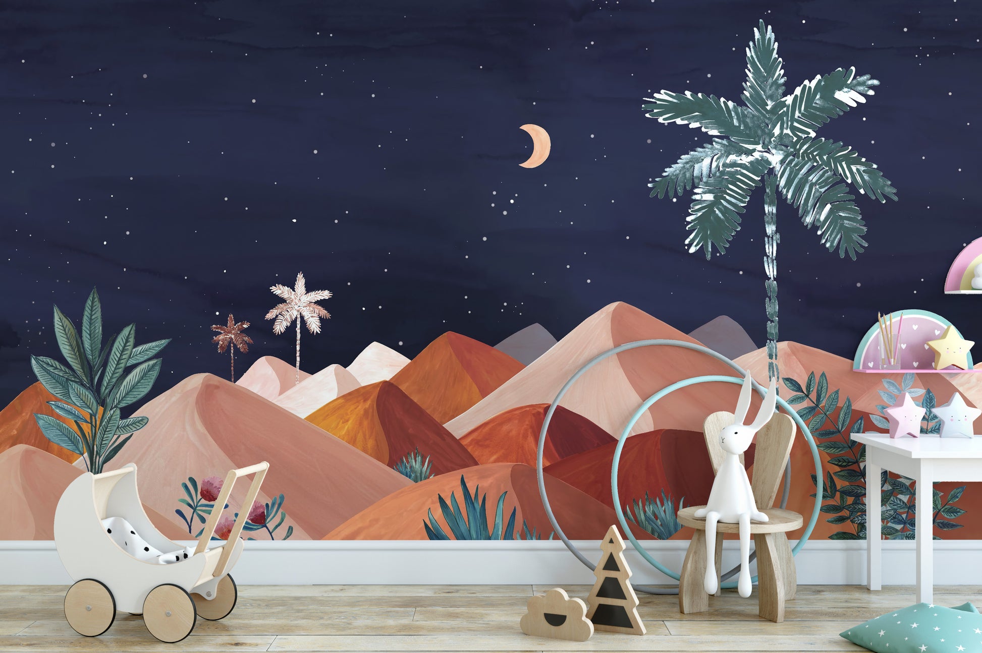 Night Sky Desert Wall Mural to create a relaxed space