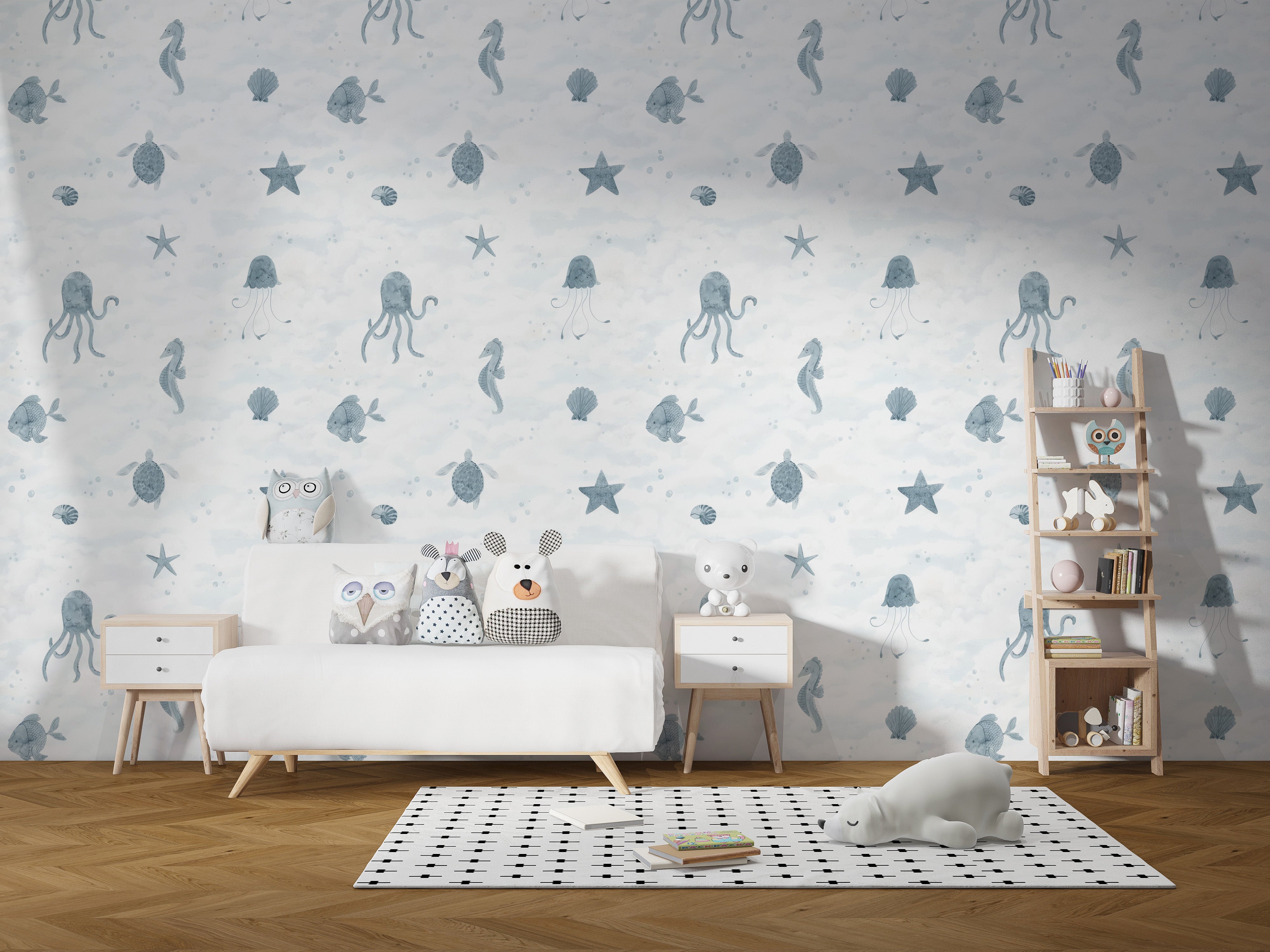 Marine Life Wallpaper Mural for a lively ocean vibe