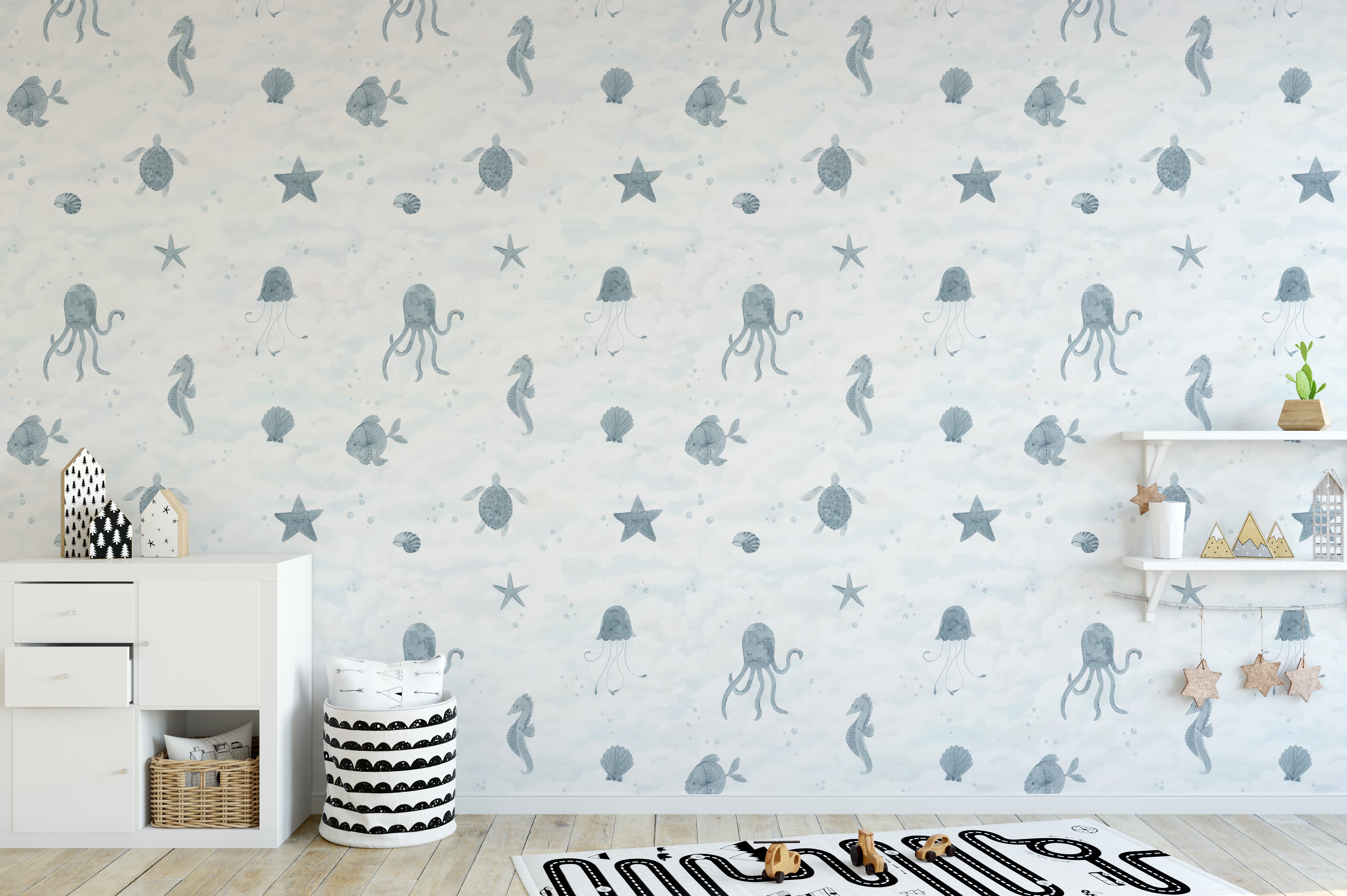 Marine Life Wallpaper Mural for an underwater effect