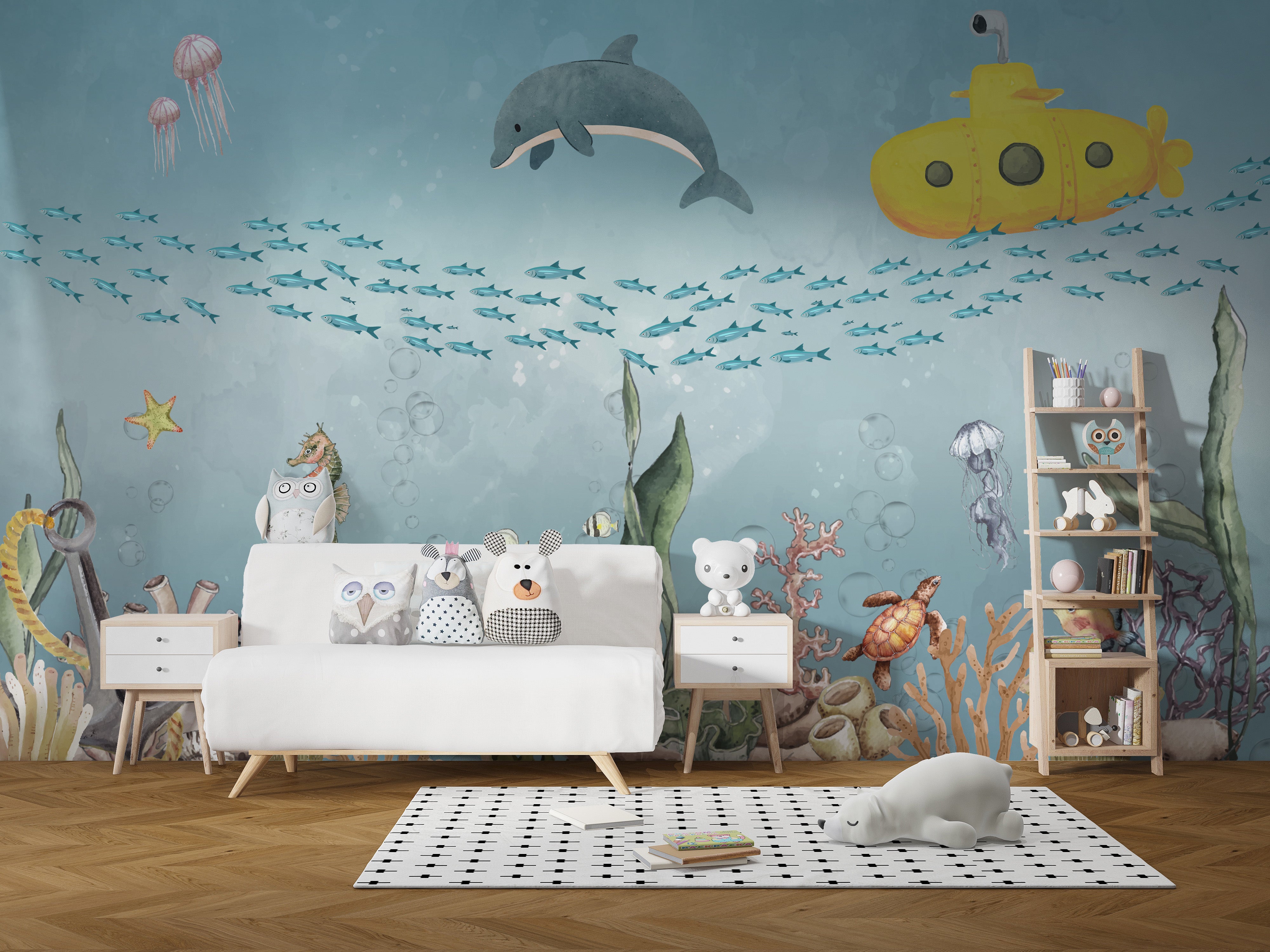 Submarine Exploration Wall Mural for a fun underwater theme