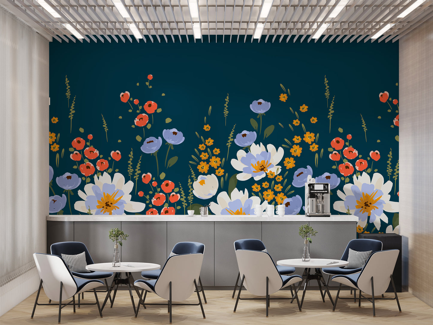 Temporary midnight blossoms wallpaper for stylish walls