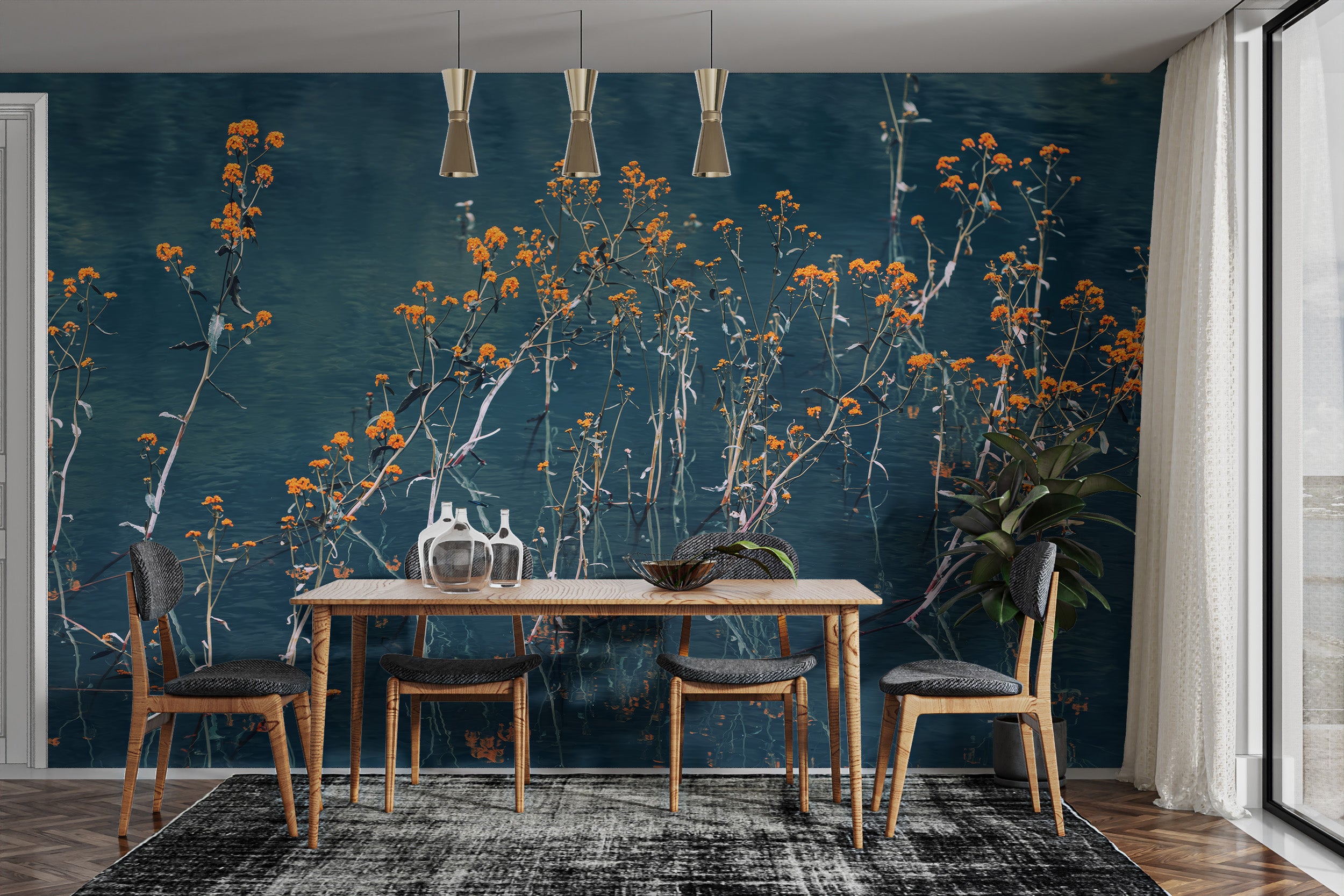 Autumn whispers mural for a peaceful fall atmosphere