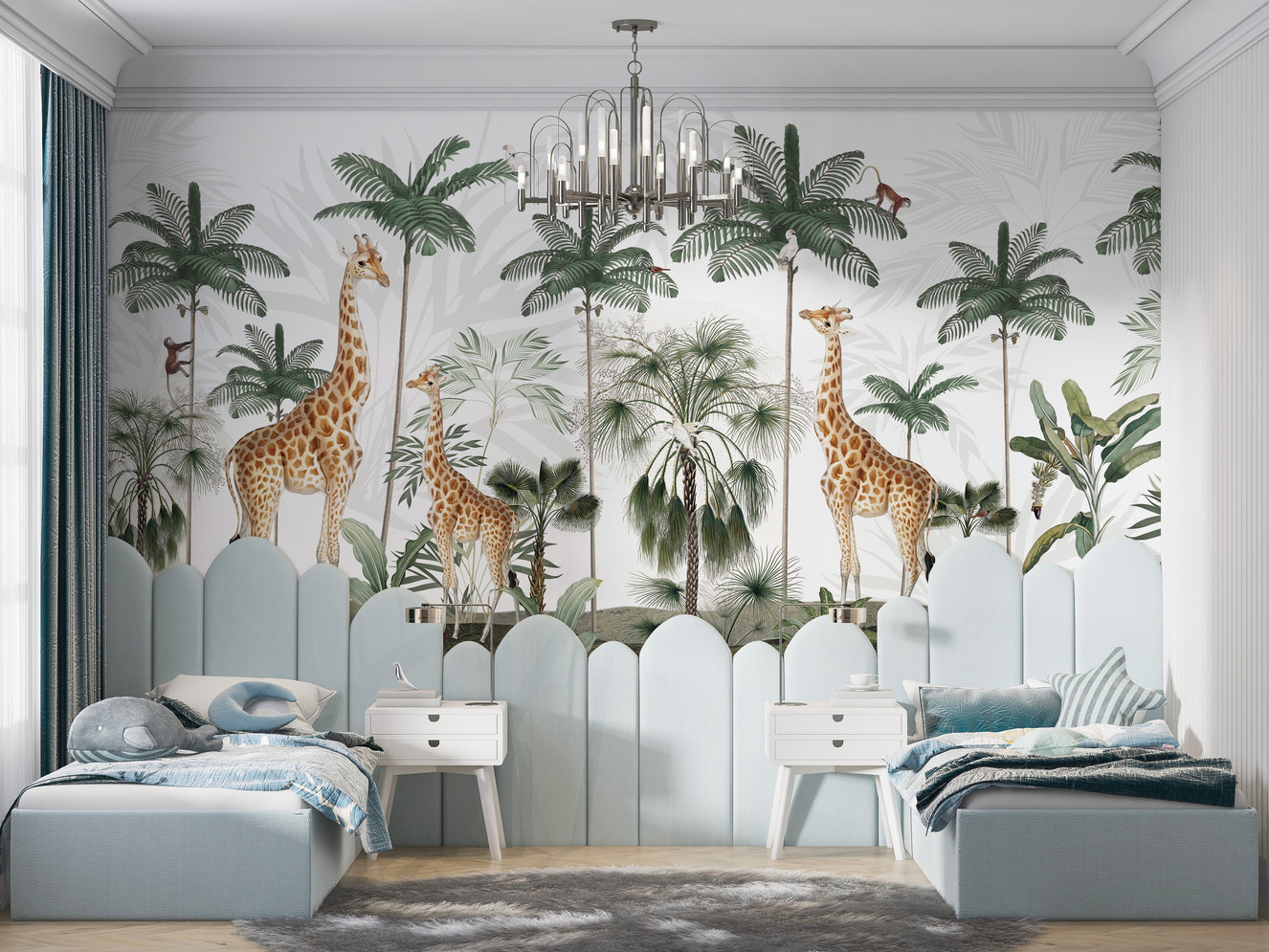 Giraffe wallpaper featuring elegant and gracious designs.
