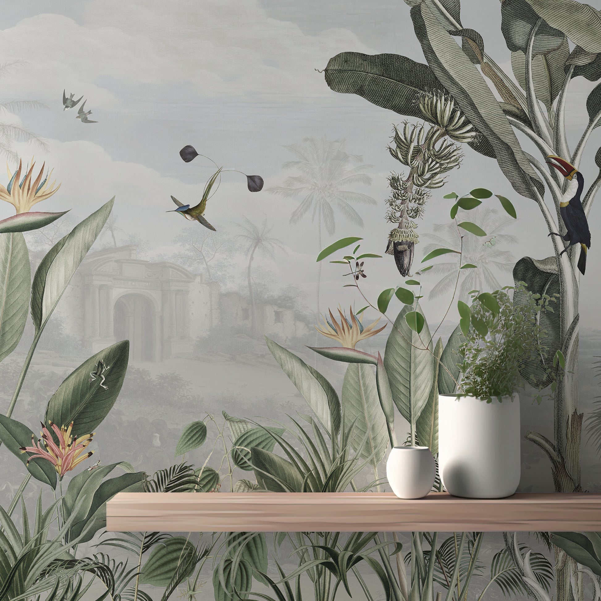 Decorative wall art with an enchanting jungle mystique theme
