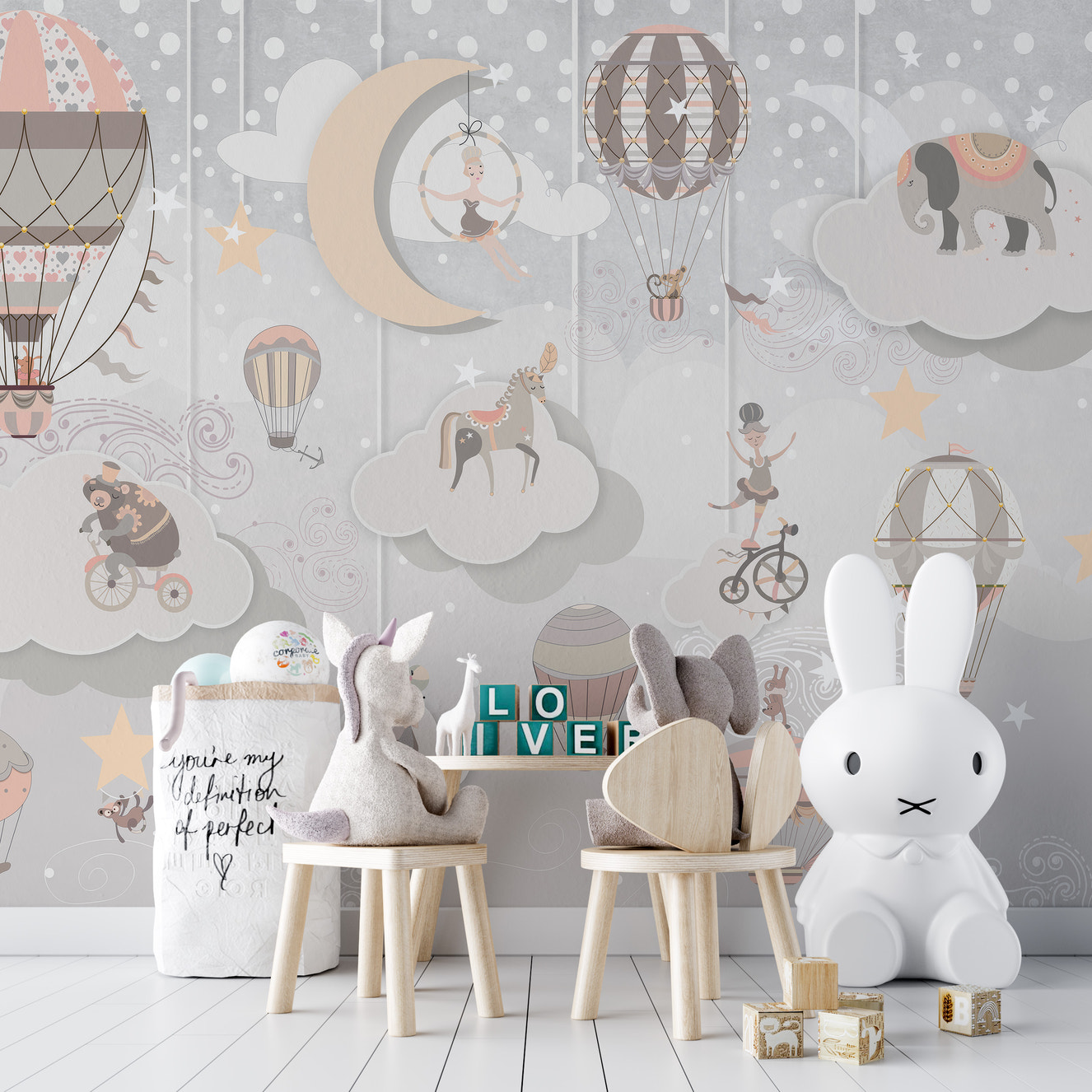 Whimsical Circus Wallpaper Mural