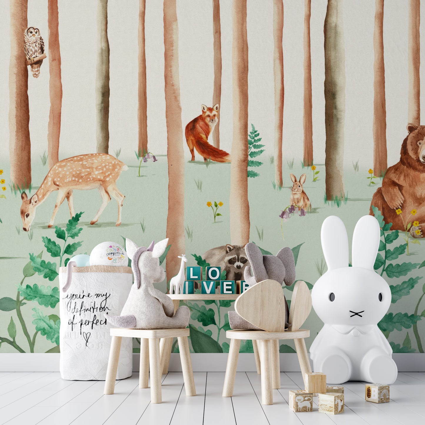 Forest Friends Wallpaper Mural