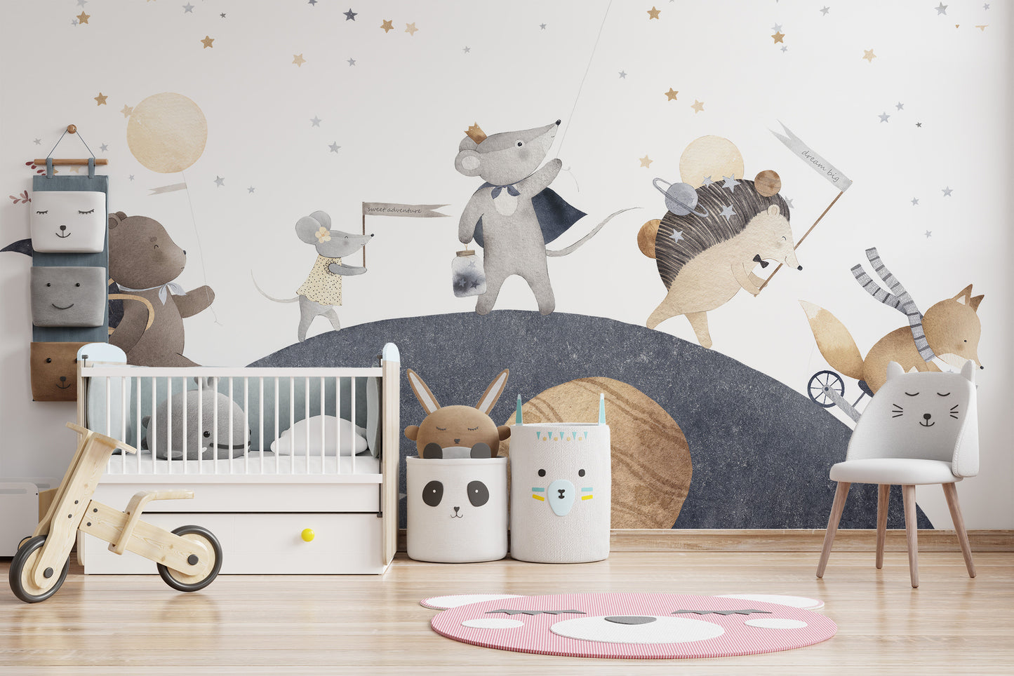 Temporary moonlight friends wallpaper for serene interiors