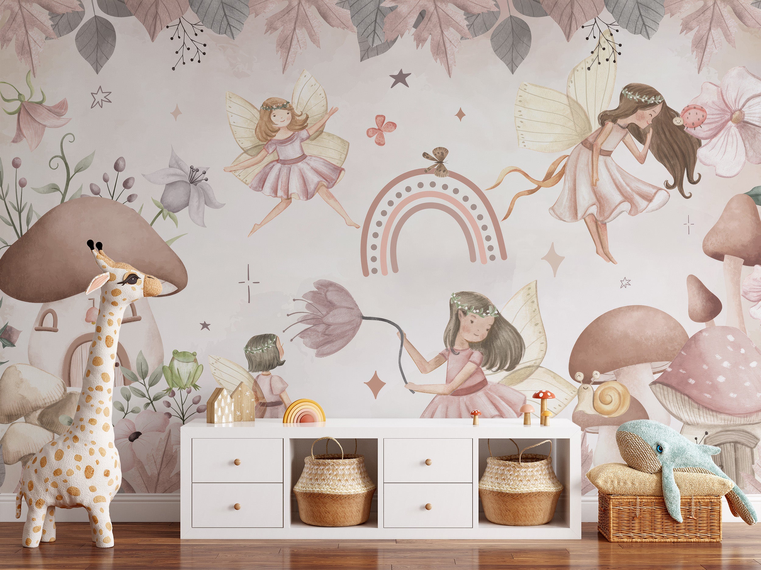 Pink Fairyland Wallpaper Mural