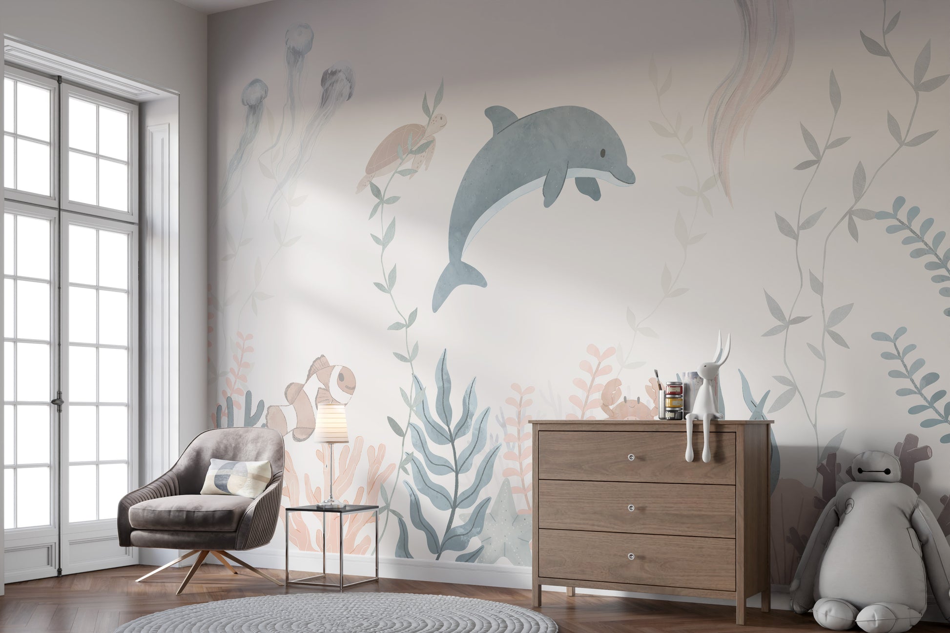 Beautiful ocean bliss wallpaper mural for a serene space