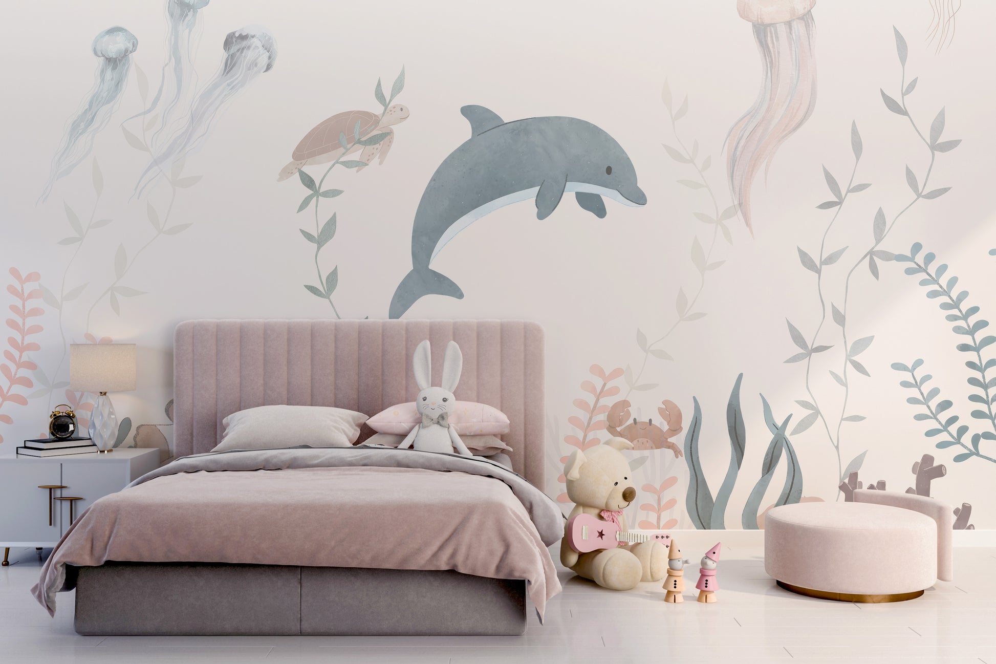 Calming ocean bliss mural for creating a relaxed atmosphere