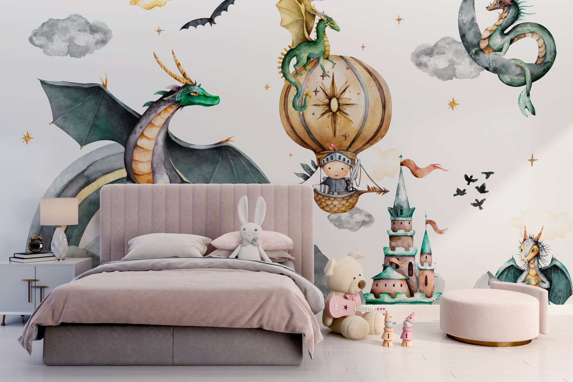 Dragon Kingdom wall mural for bold and creative spaces