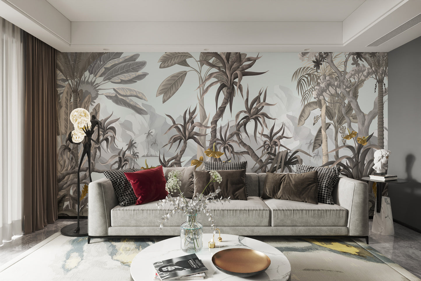 Exotic Botanicals Wallpaper Mural