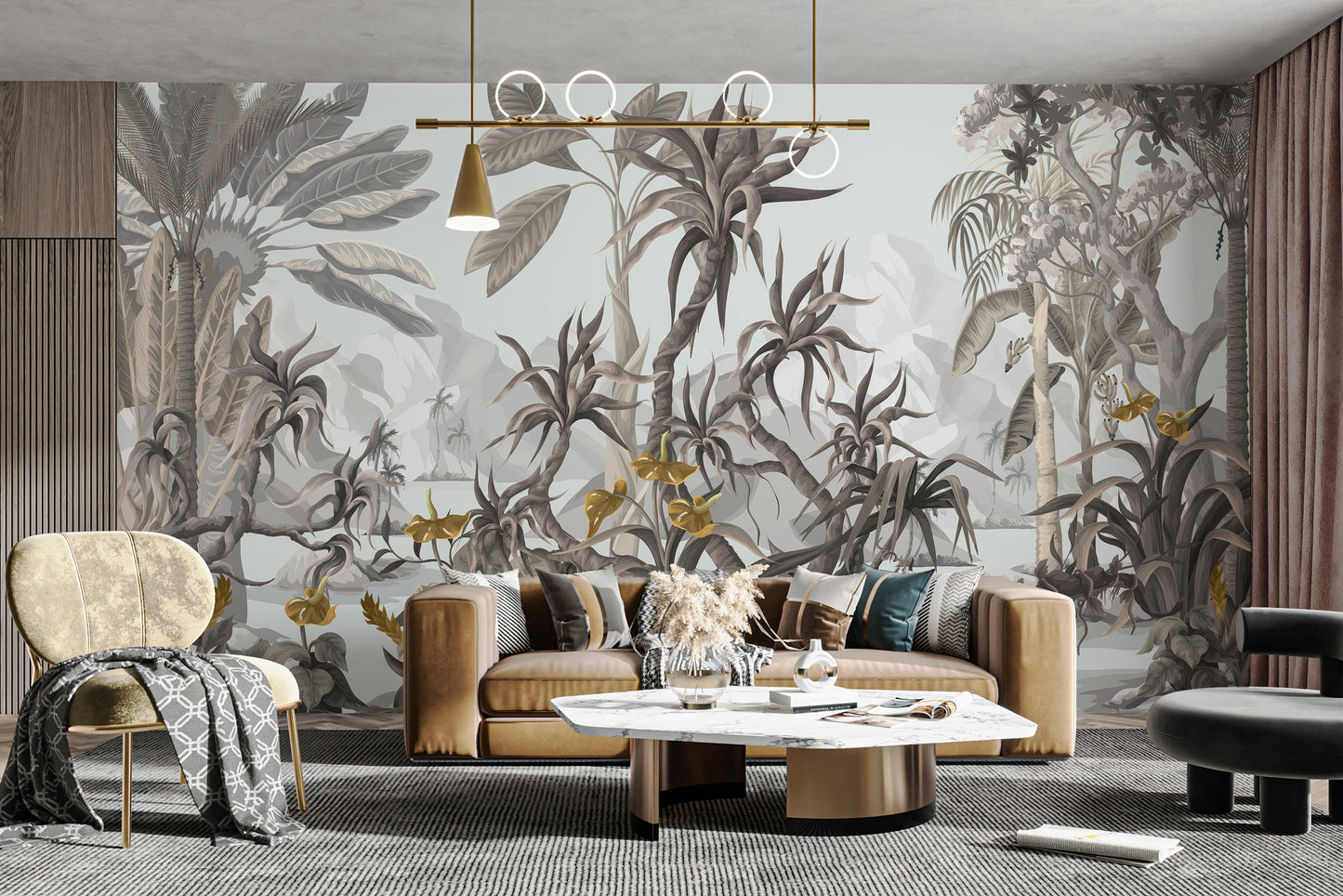 Exotic Botanicals Wallpaper Mural