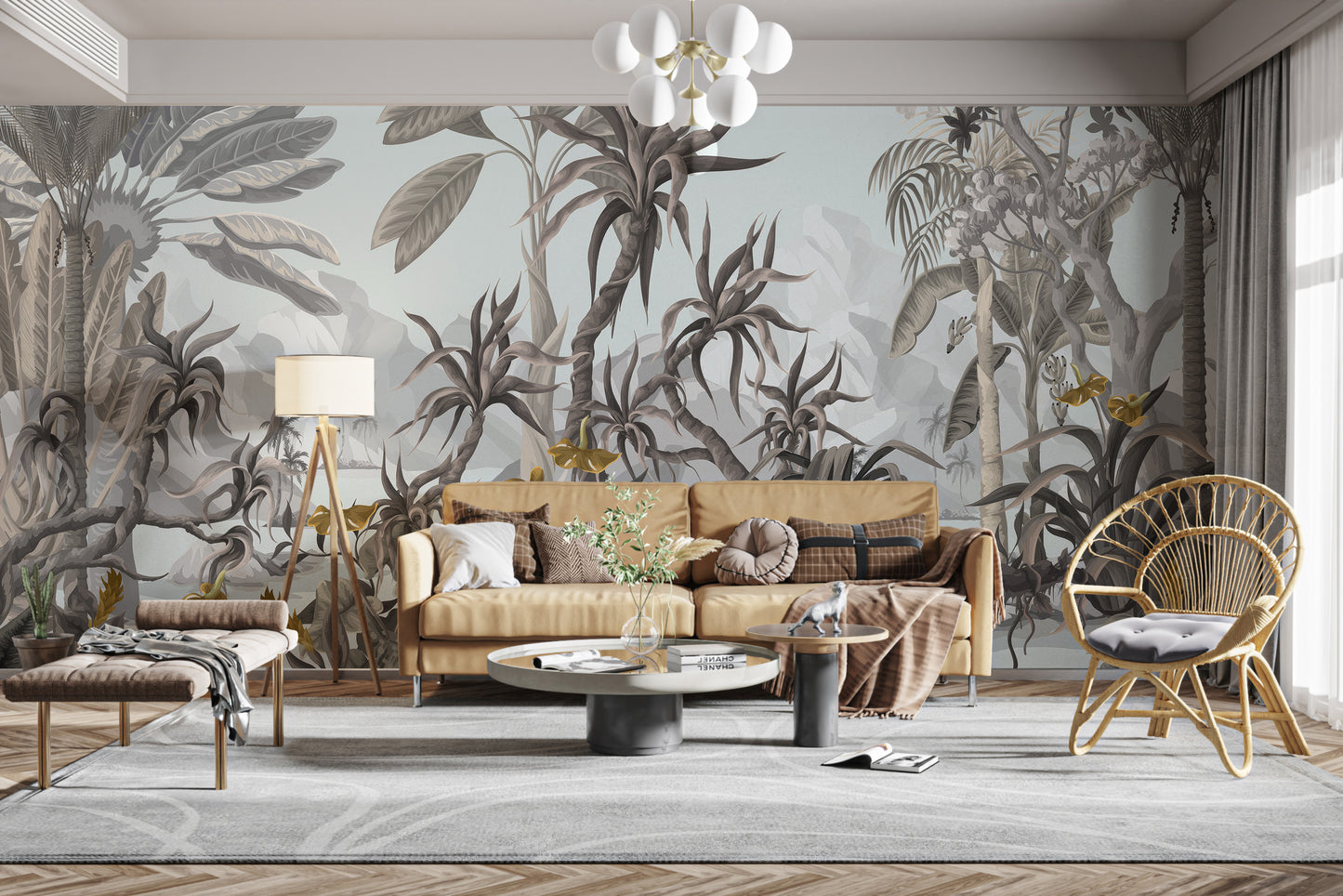 Exotic Botanicals Wallpaper Mural