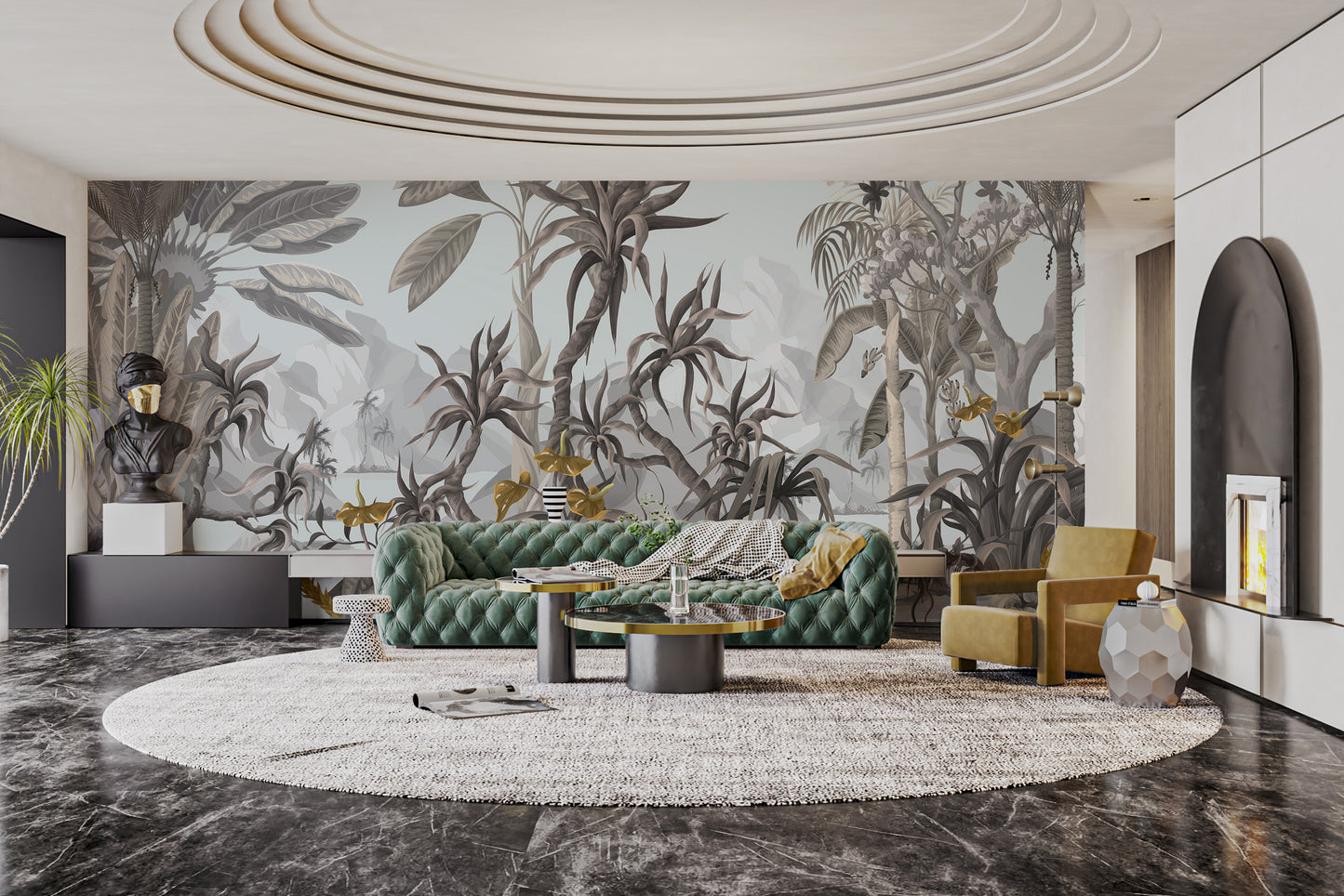 Exotic Botanicals Wallpaper Mural