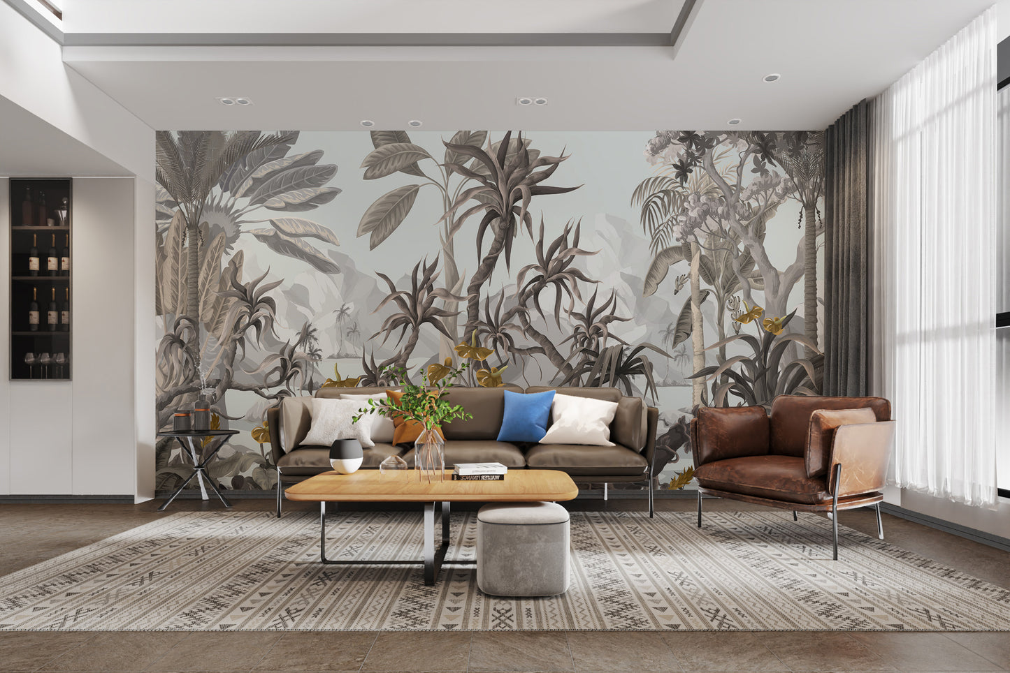 Exotic Botanicals Wallpaper Mural