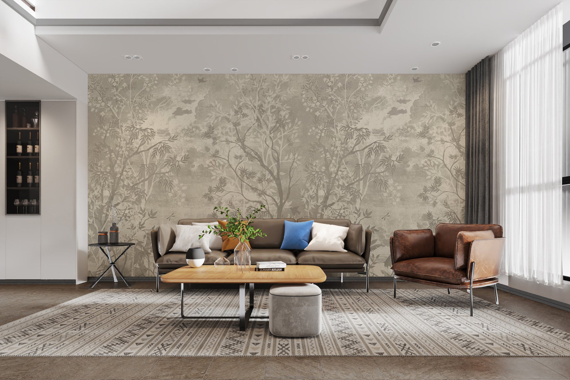 Mystical jungle wallpaper mural for tranquil and stylish walls