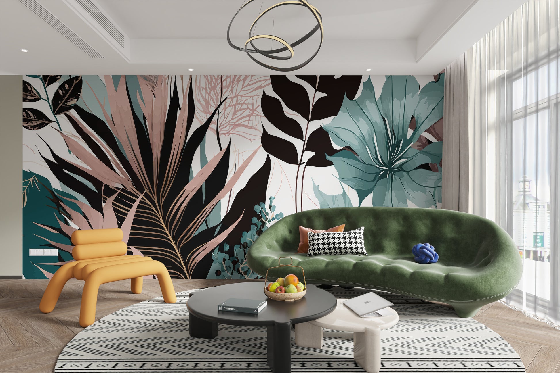 Nature-inspired tropical elegance wallpaper for chic walls