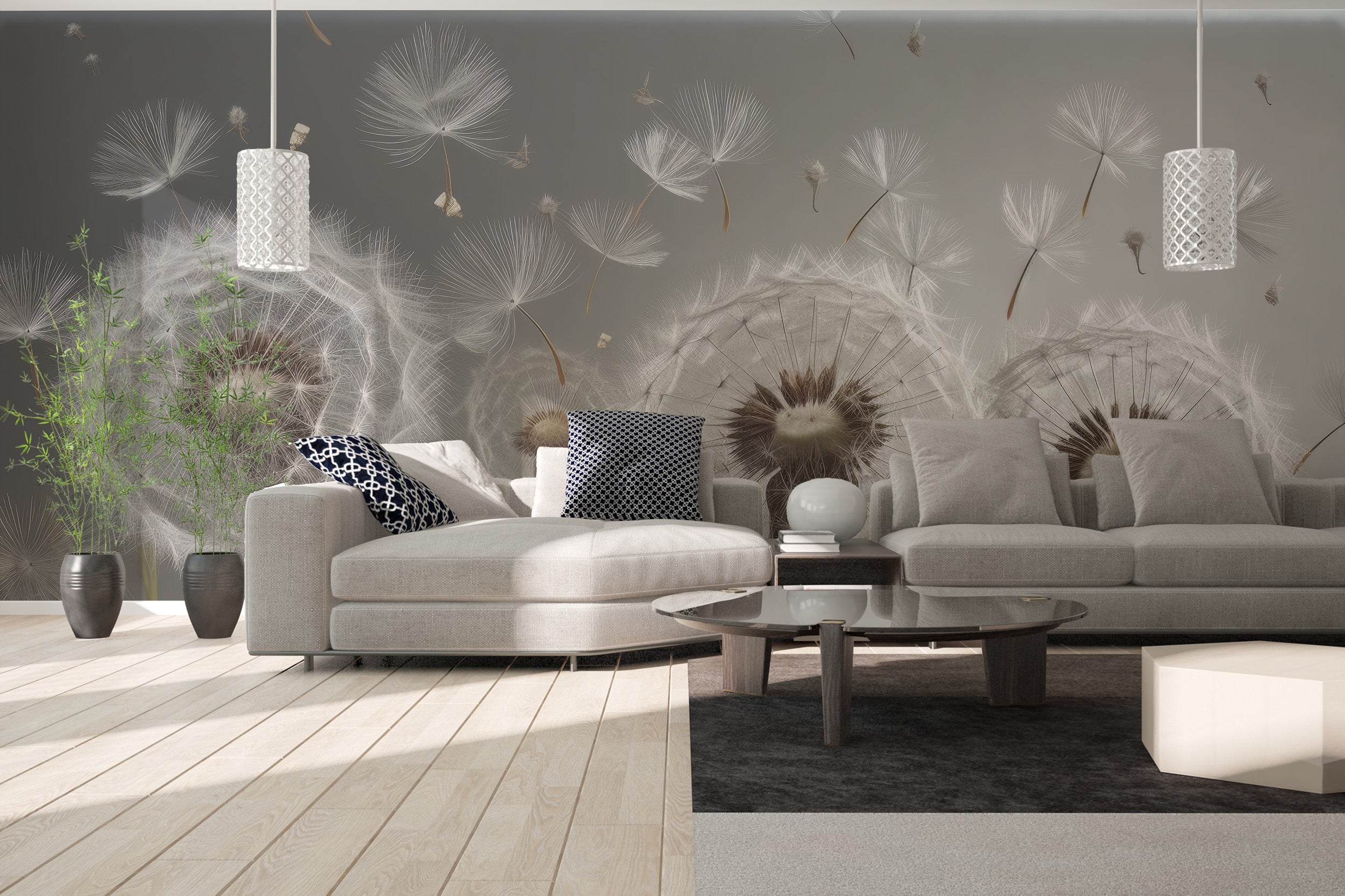 Floating Seeds Tranquil Wall Mural