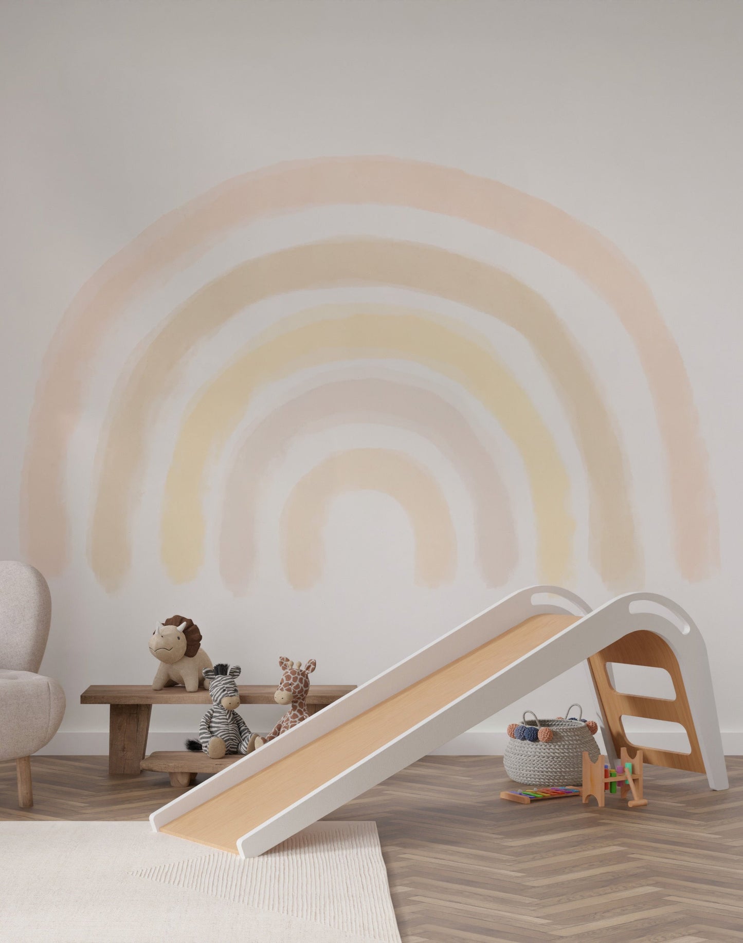 Pastel Rainbow Shades Wall Mural